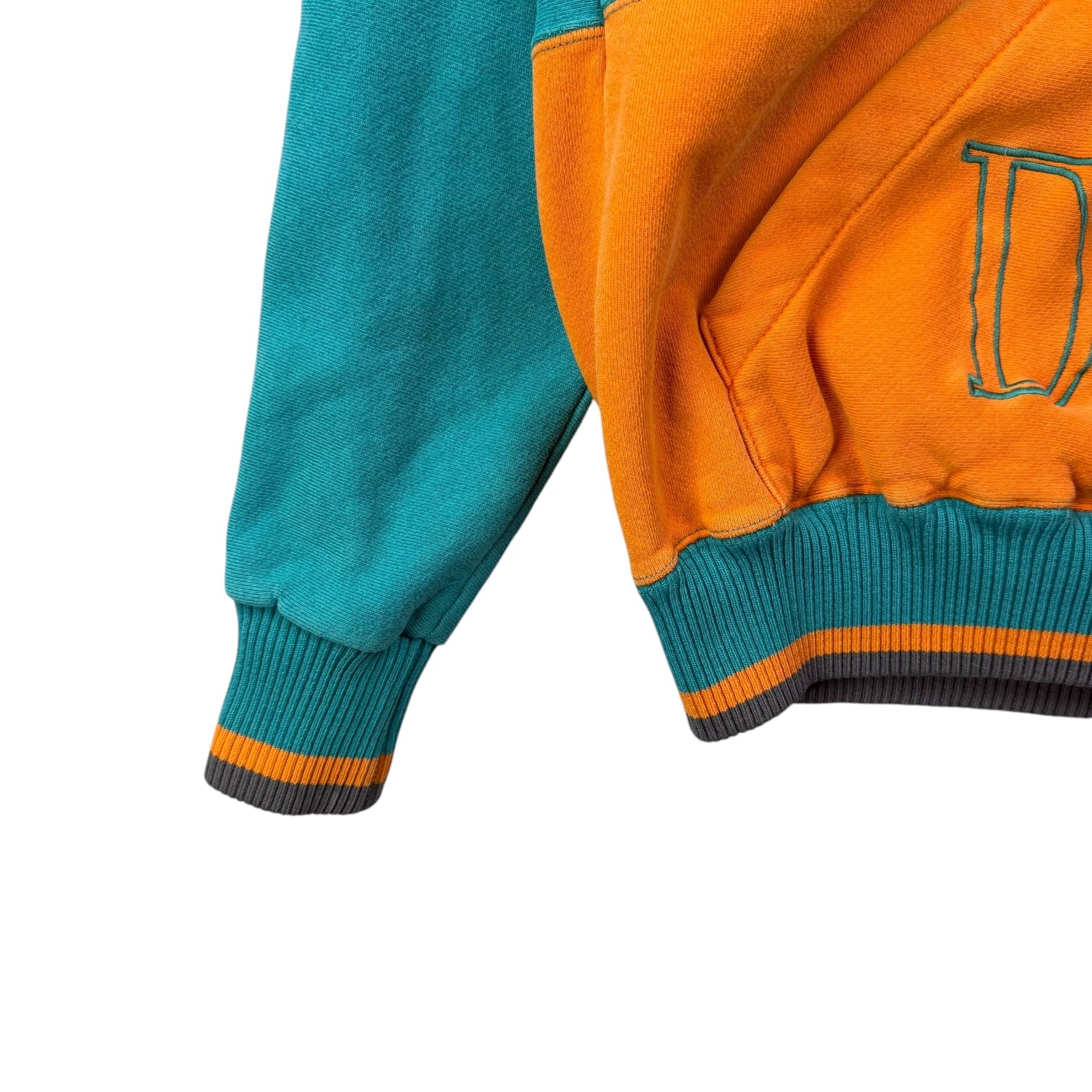 Vintage Miami Dolphins Two Tone Hoodie Green/Turqoise