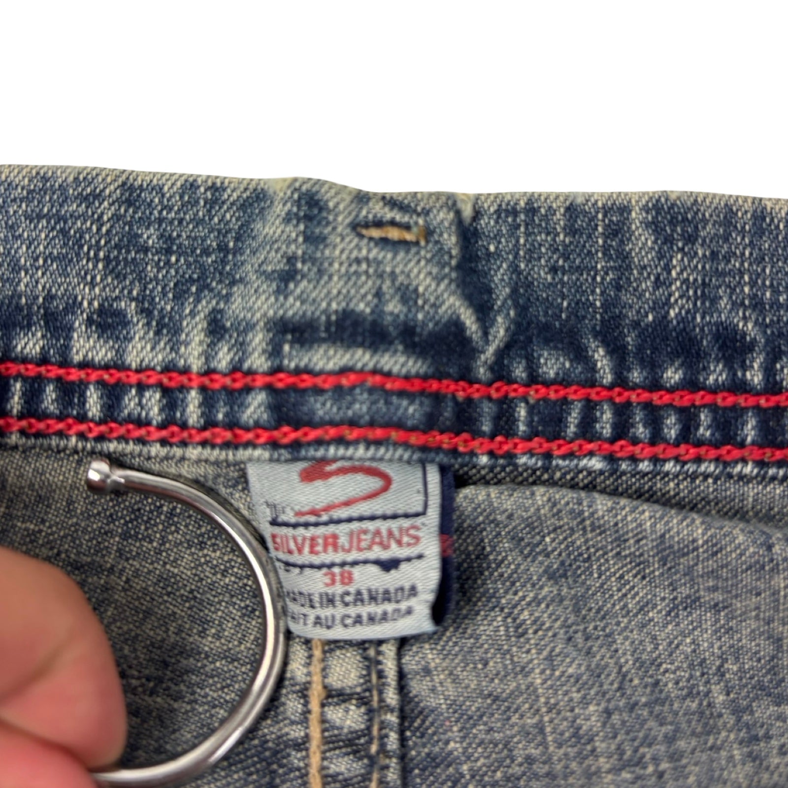 Vintage Y2K Silver Jeans Single Pocket Baggy Denim