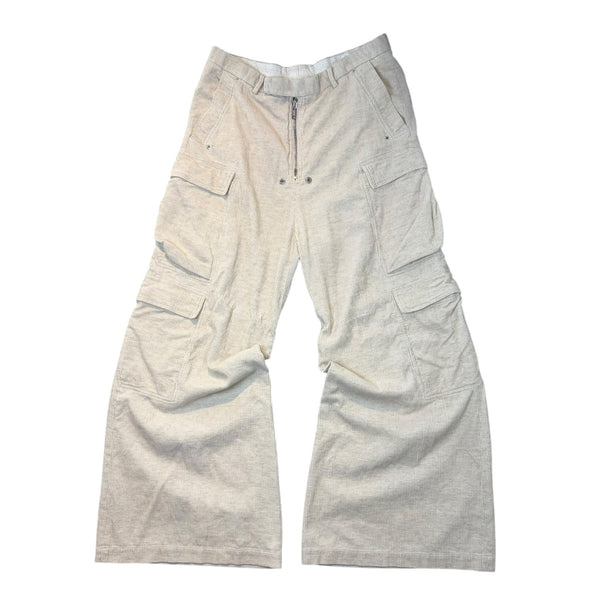 Rick Owens Off-White Concordians Tailored Cargobelas Cargo Pants Cream