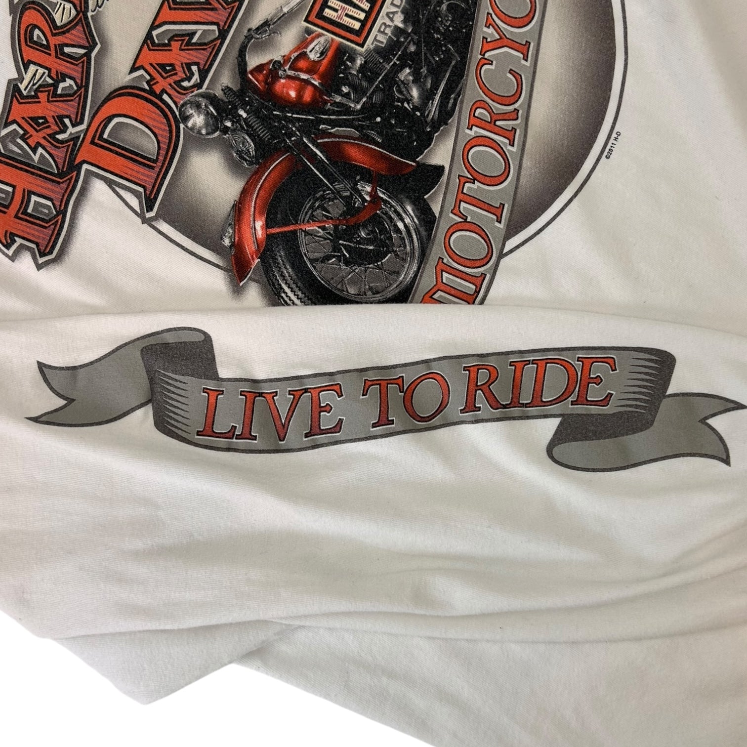 Vintage Harley Davidson Long Sleeve T-Shirt White