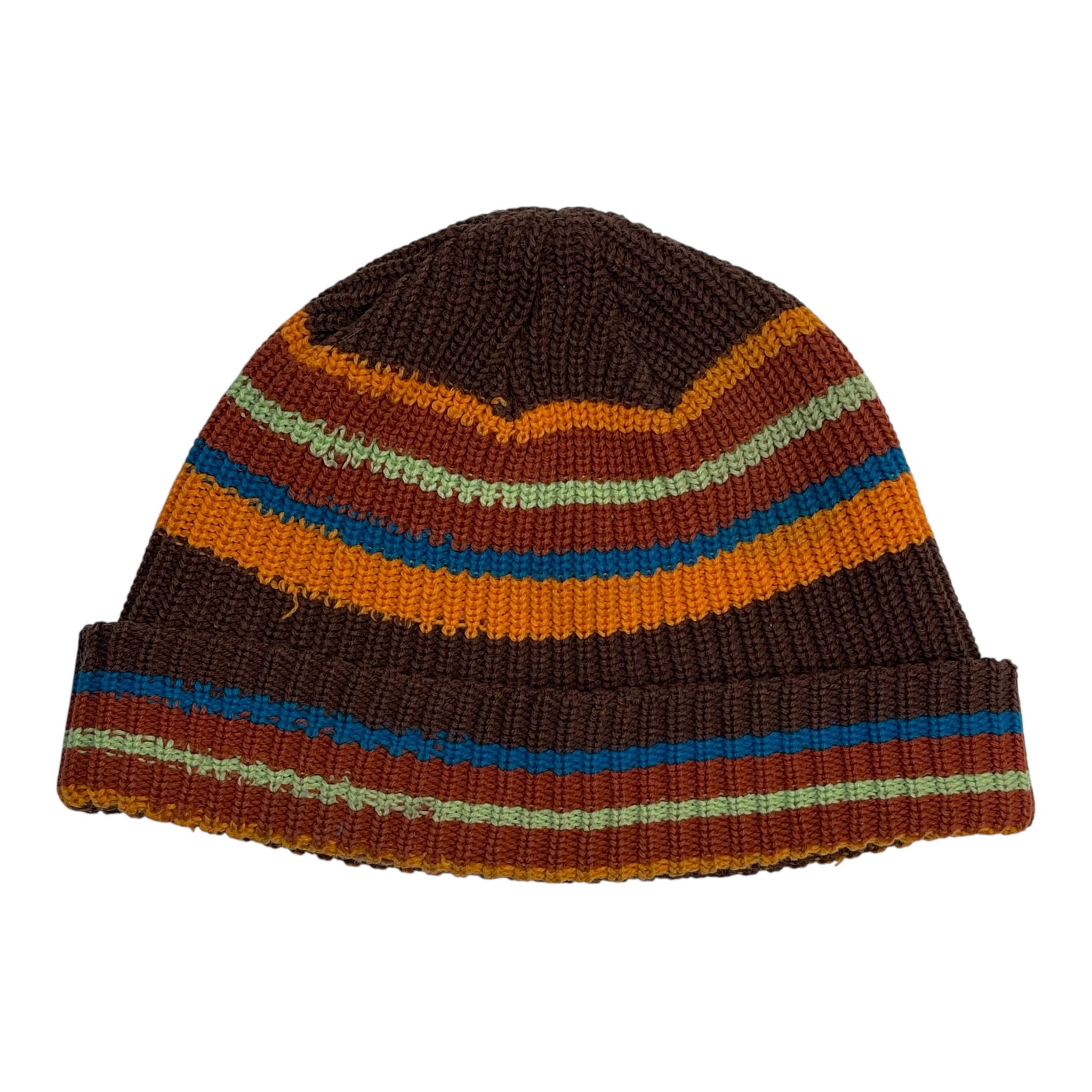 Supreme Bright Stripe Beanie Brown