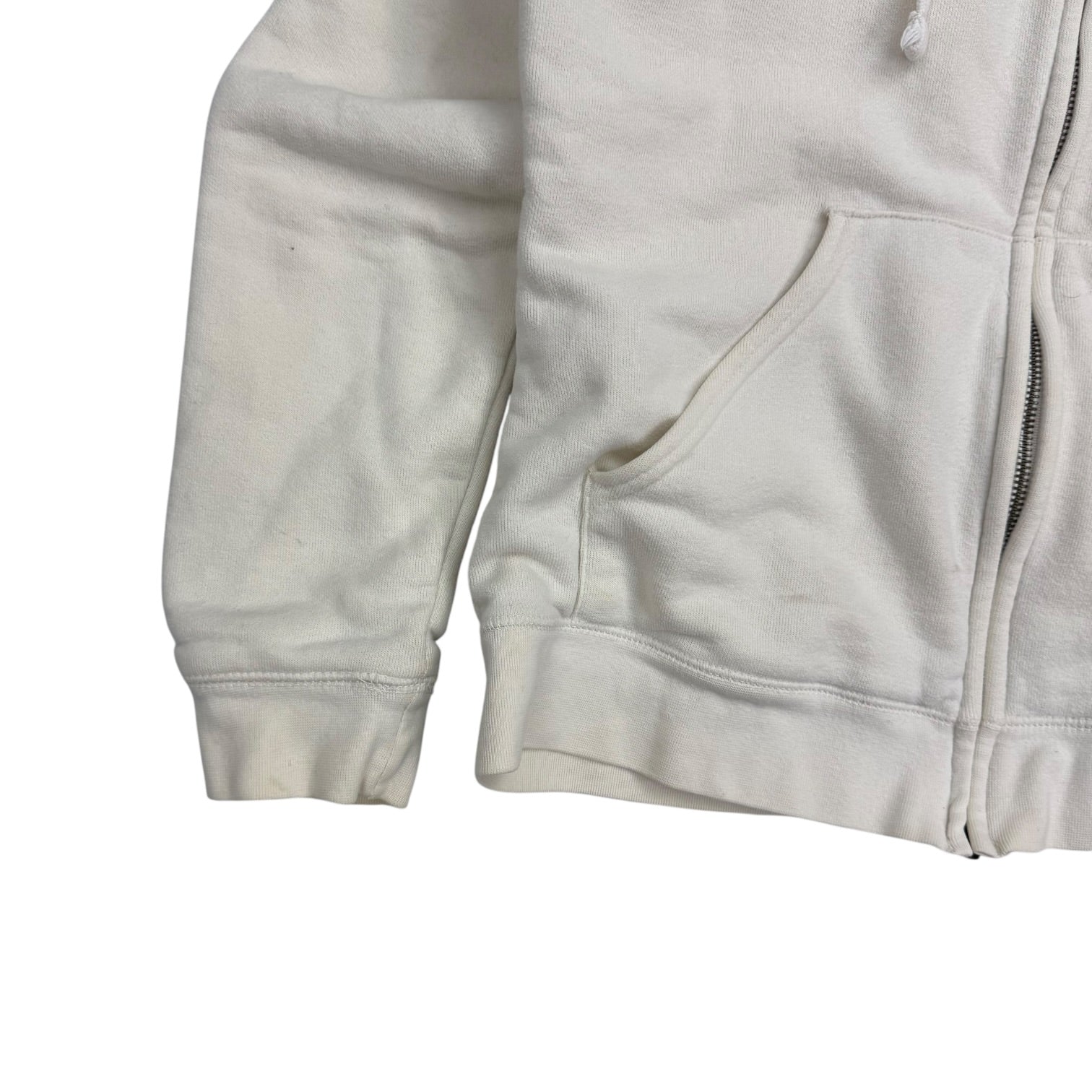 (W) Vintage Carhartt Zip Up Sweater Cream