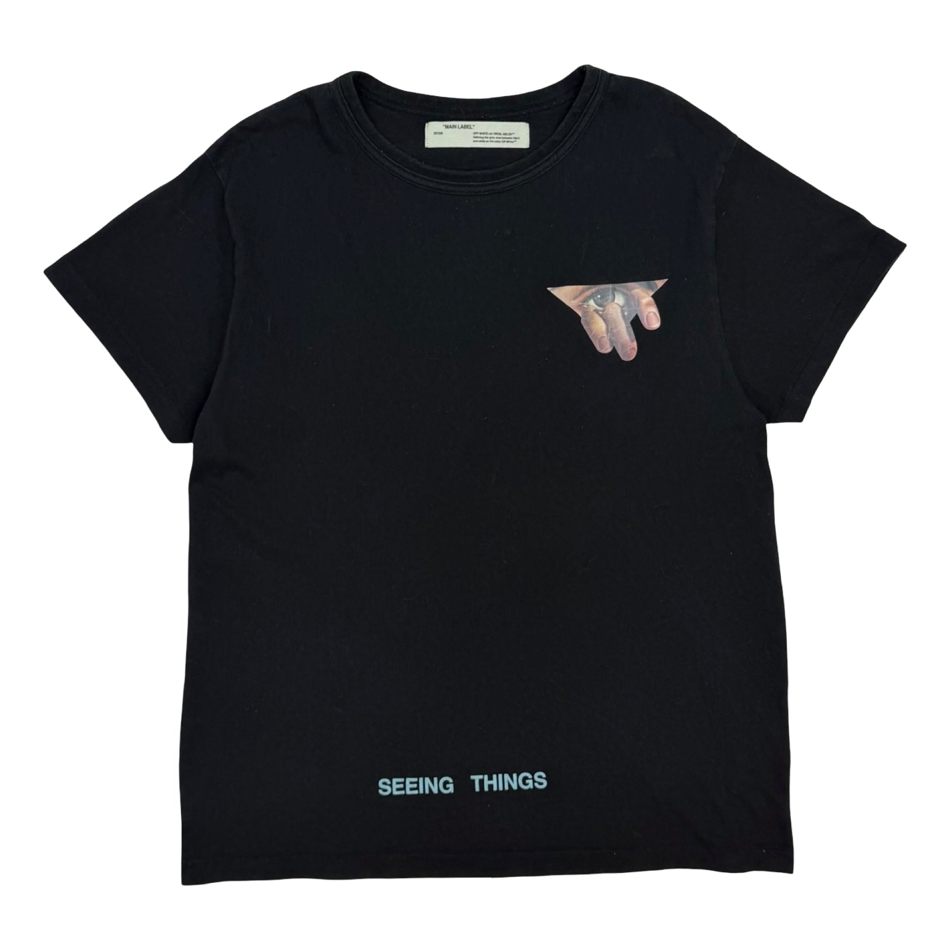 Off-White “Seeing Things” Triangle Eyes Tee Black