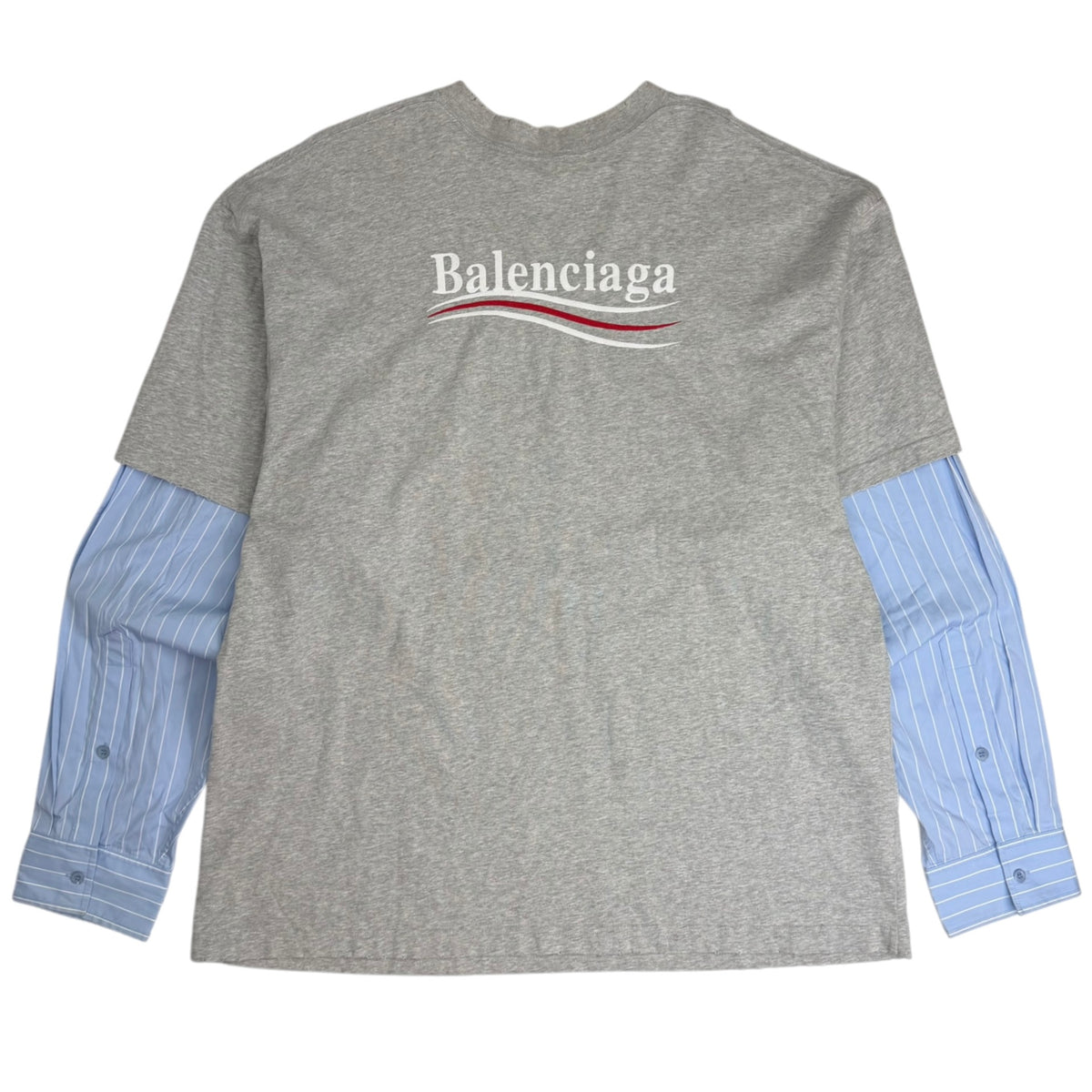 Balenciaga Political Campaign Hybrid Tee Grey