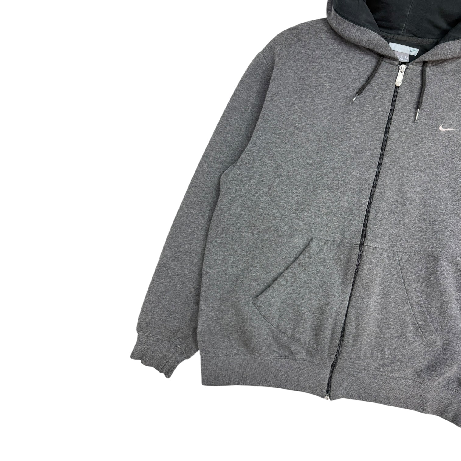 Vintage Nike Mini Swoosh Zip Up Grey