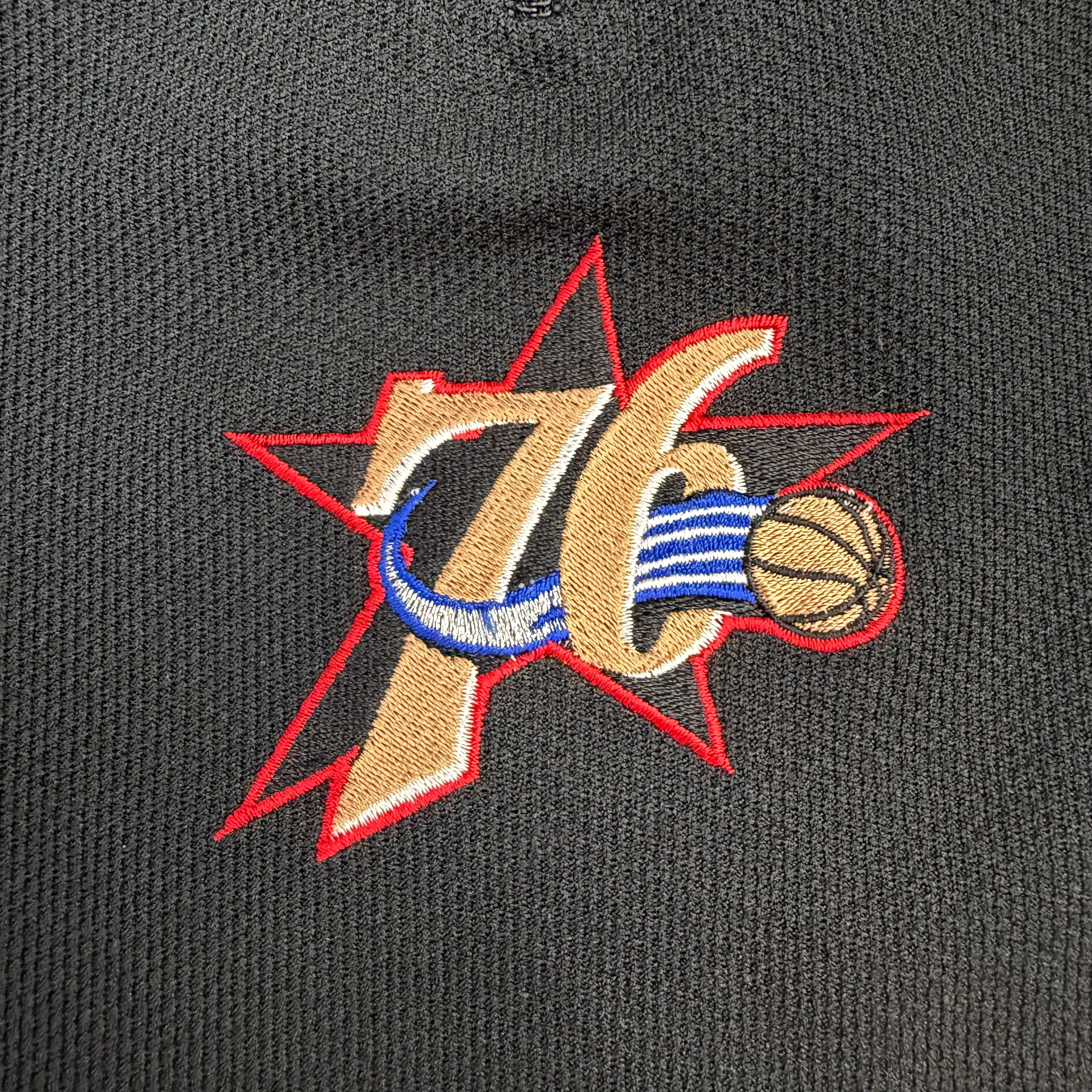 Vintage Philadelphia 76ers Shoot Around Shirt Black/Blue