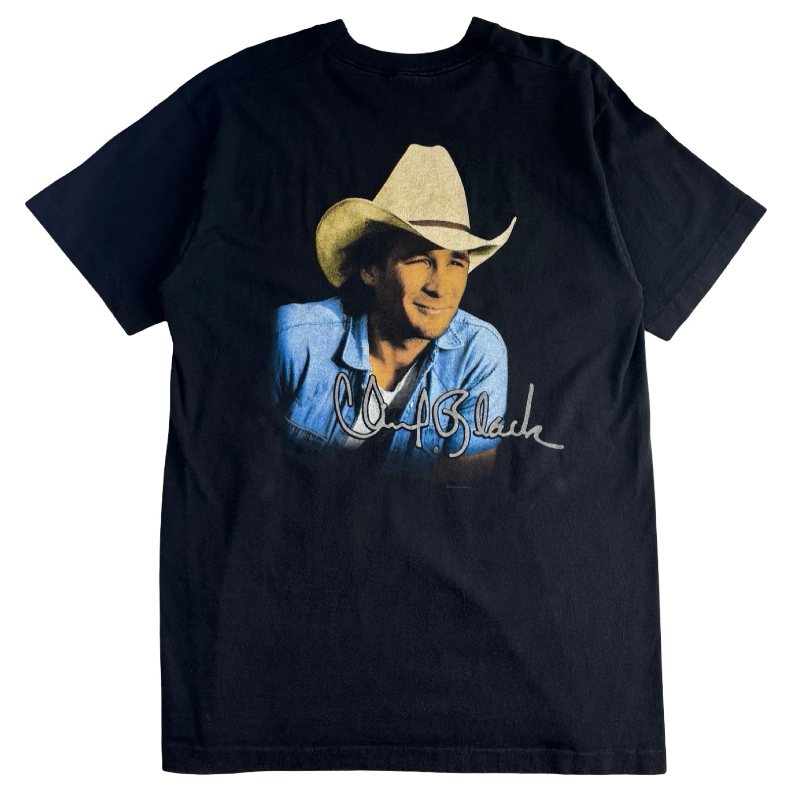 1996 Clint Black Portrait T-Shirt Black