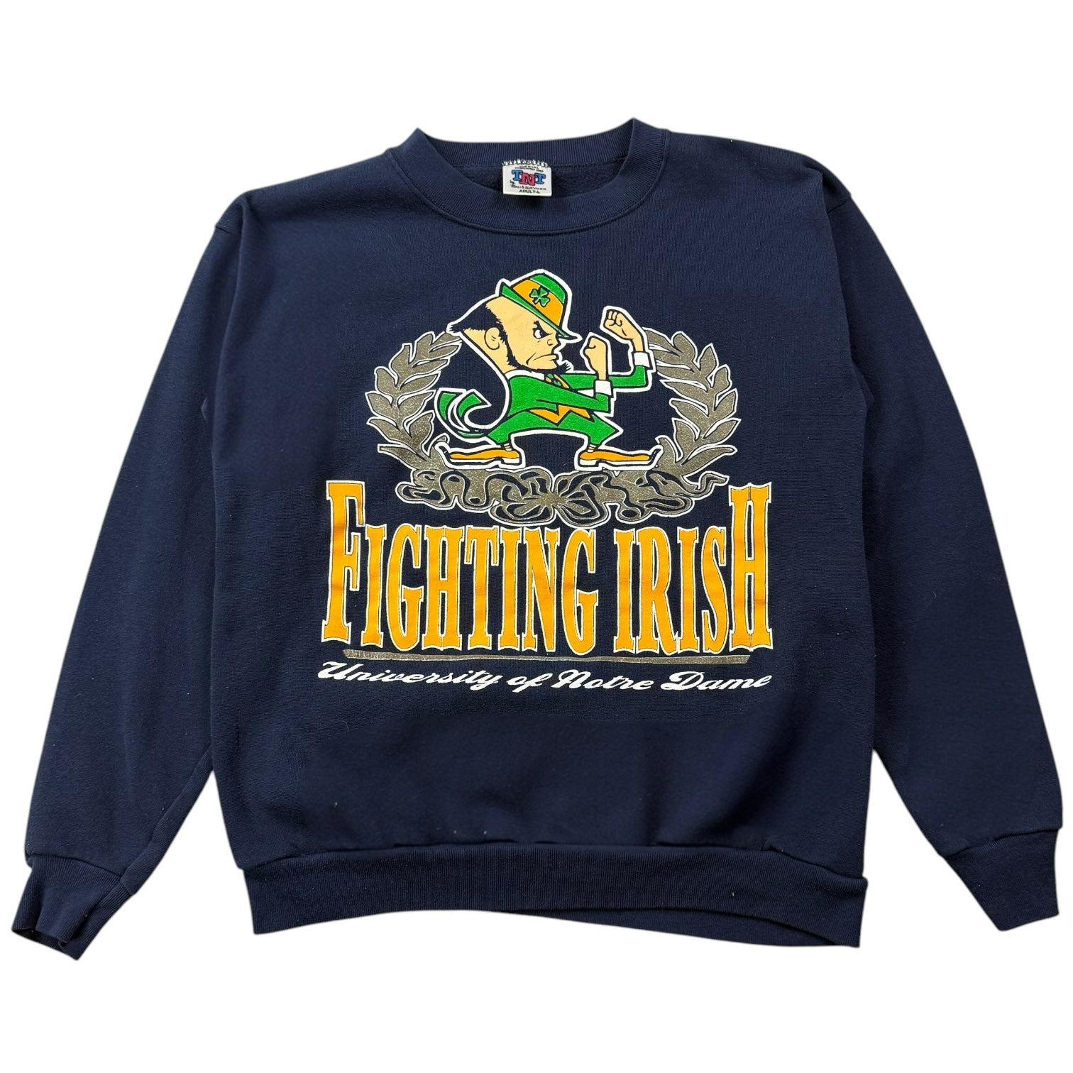 Vintage Notre Dame Fighting Irish Crewneck Navy Blue