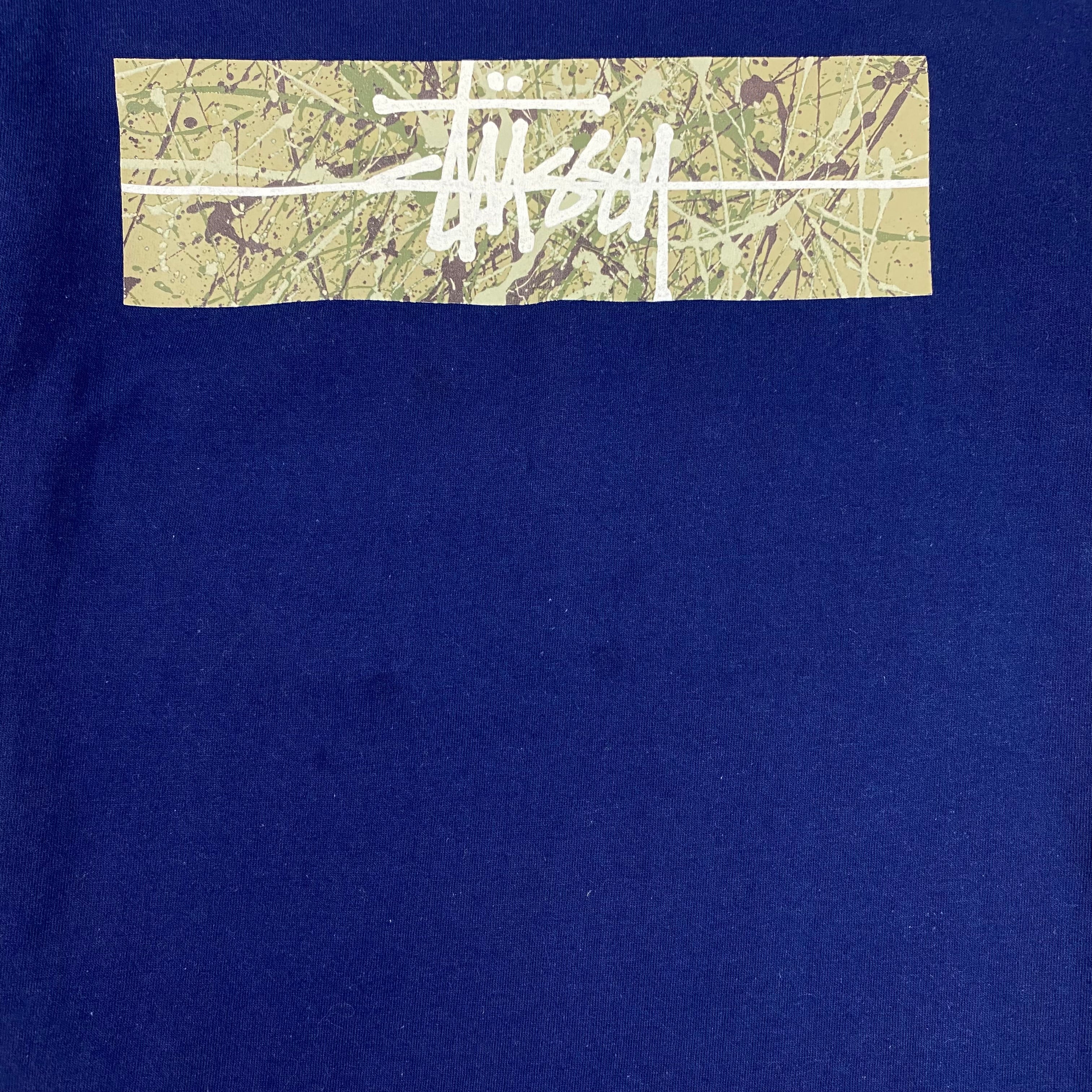 Vintage Stüssy Jackson Pollock T-Shirt Navy