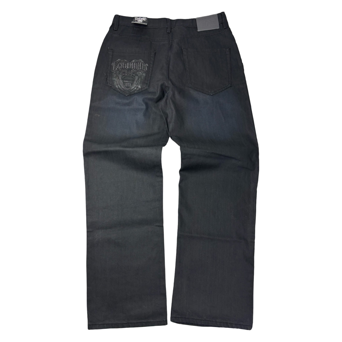 Vintage Y2K Ecko Unltd. MMA Embroidered Jeans Black Coat