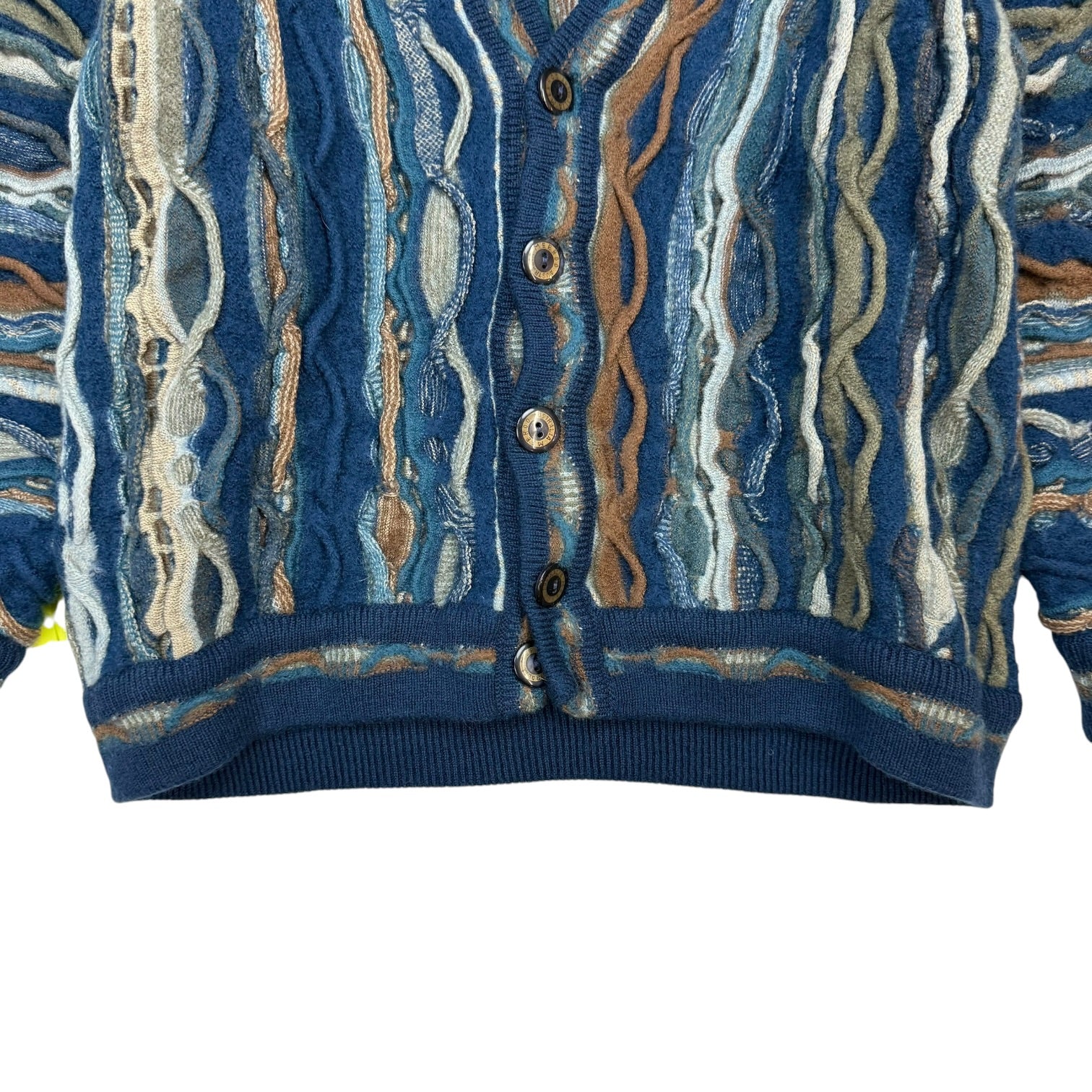 Vintage Meeroo Knit Cardigan Sweater Blue