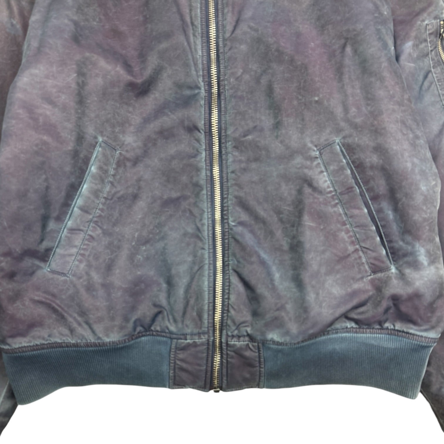Stussy Dyed Nylon Bomber Jacket Navy