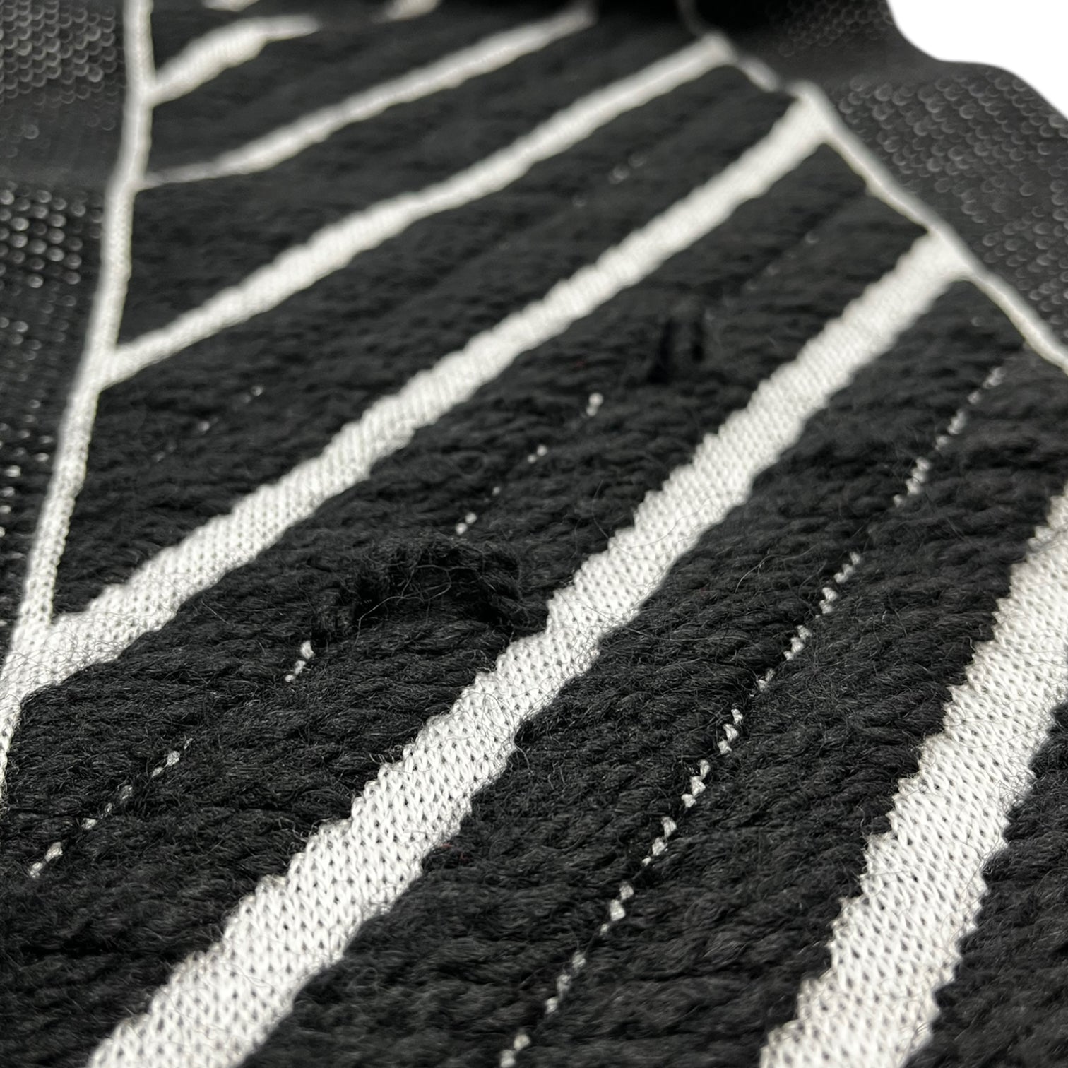 Off-White Jumbo Knit Scarf Black/White