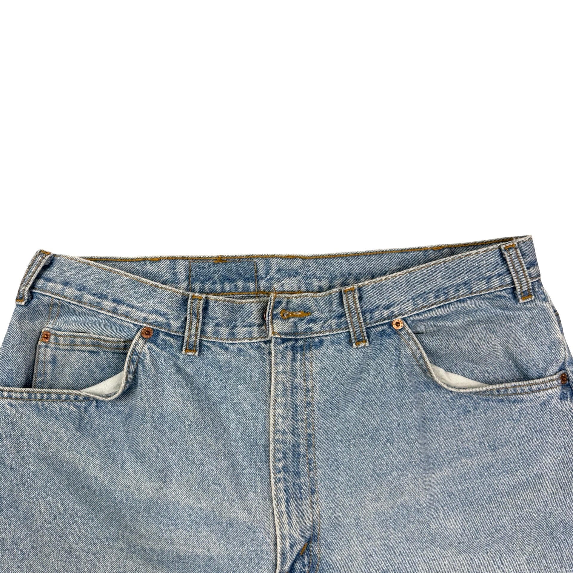 Vintage Levi’s 506 Blank Orange Tab Light Wash Denim Jeans Blue
