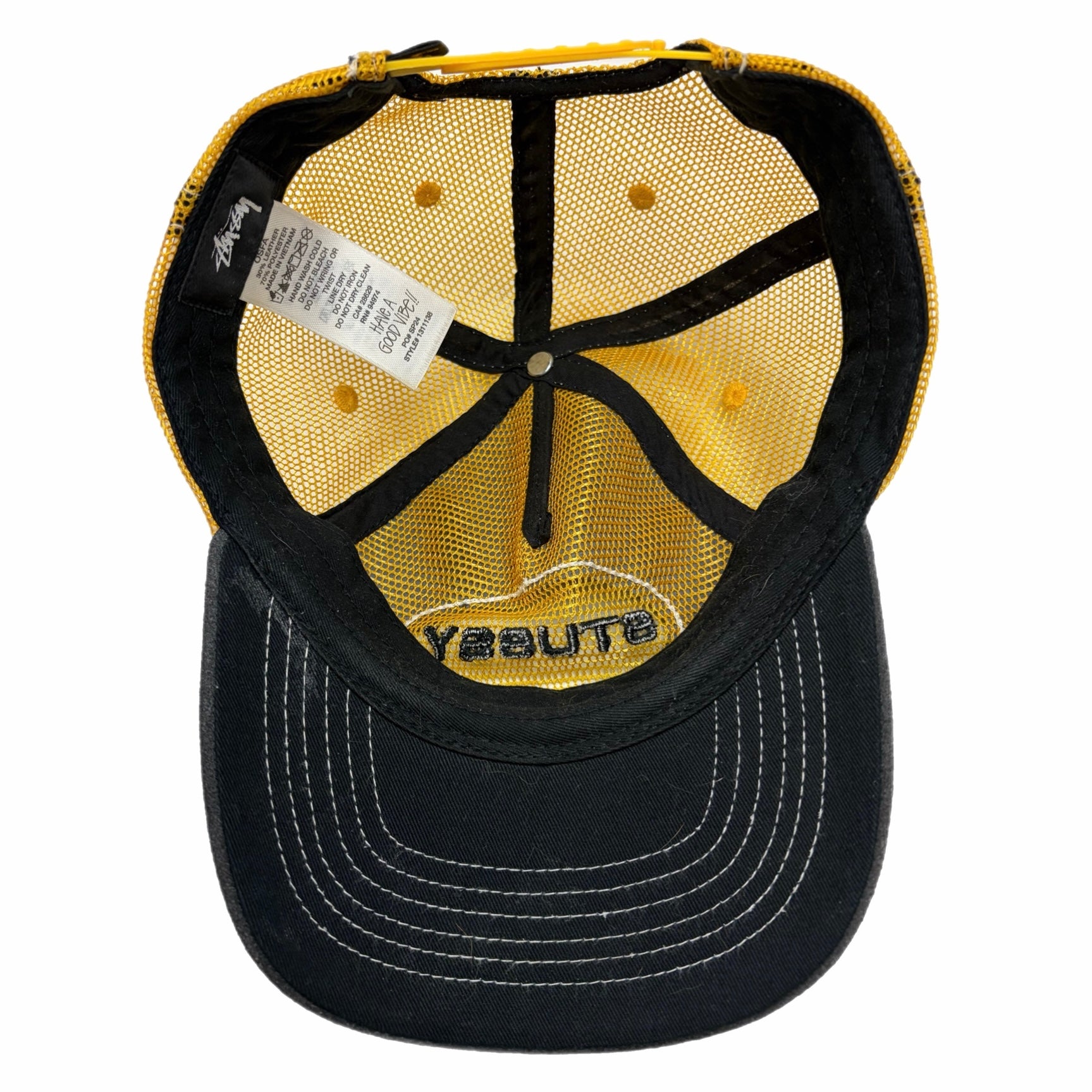 Stussy Low Pro Cut-Out Leather Mesh Trucker Hat