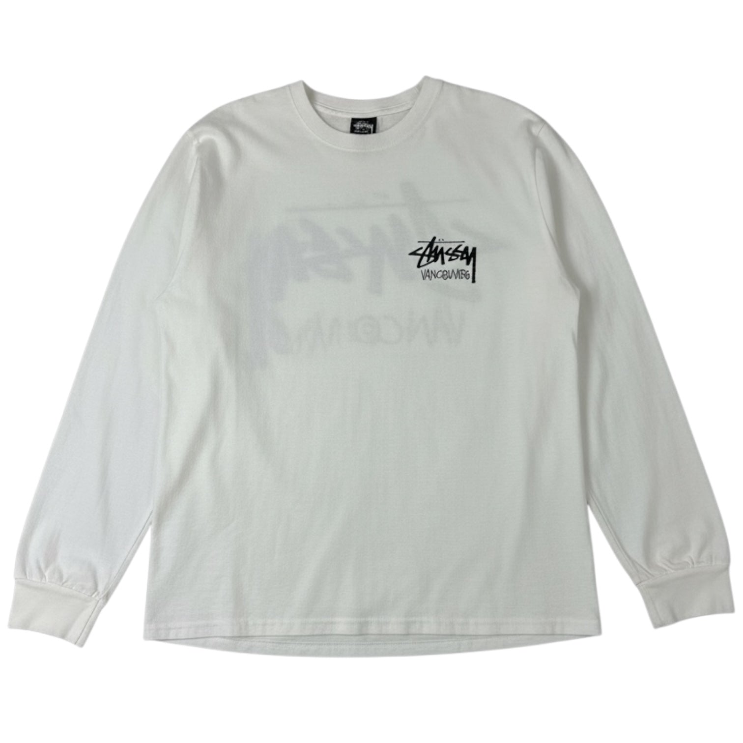 Stussy Vancouver Chapter Long Sleeve T-Shirt White
