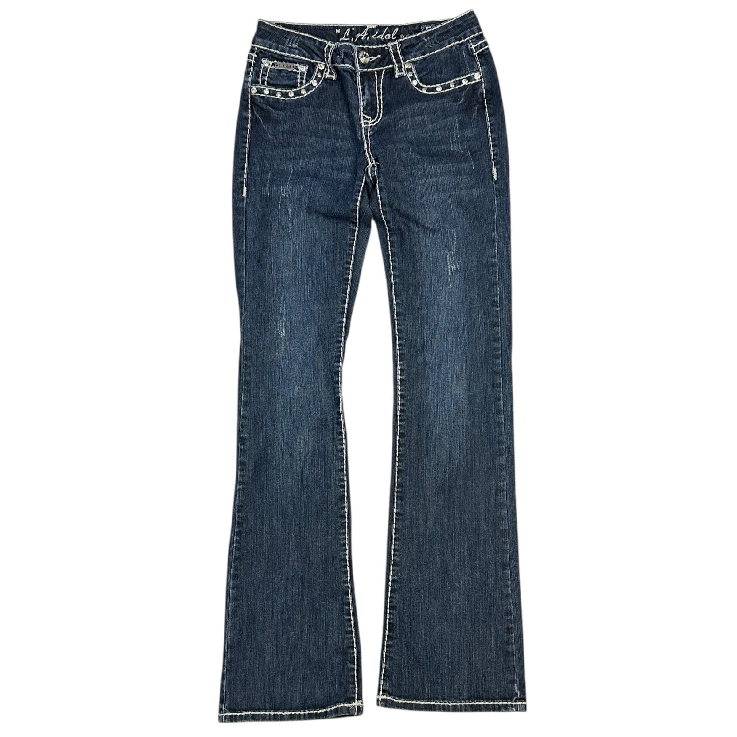 (W) Vintage Y2K L.A. Idol Rhinestone Denim Jeans