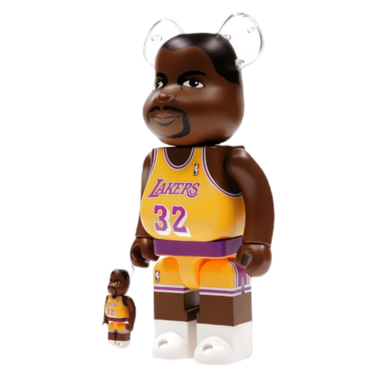 Bearbrick NBA Magic Johnson Set - Yellow & Purple Collectible 100% & 400% Set