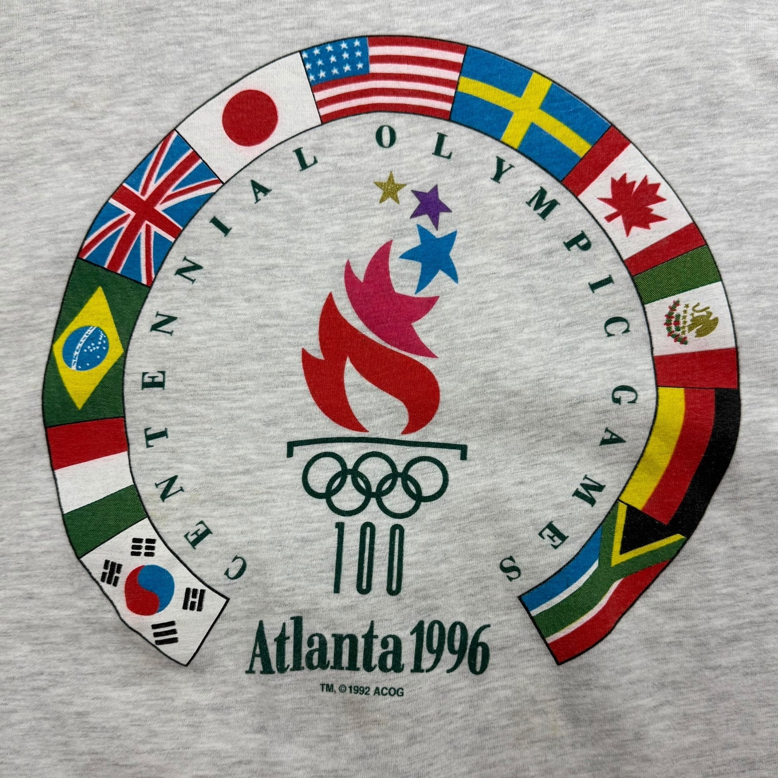 1996 Atlanta Olympics Tee Light Grey