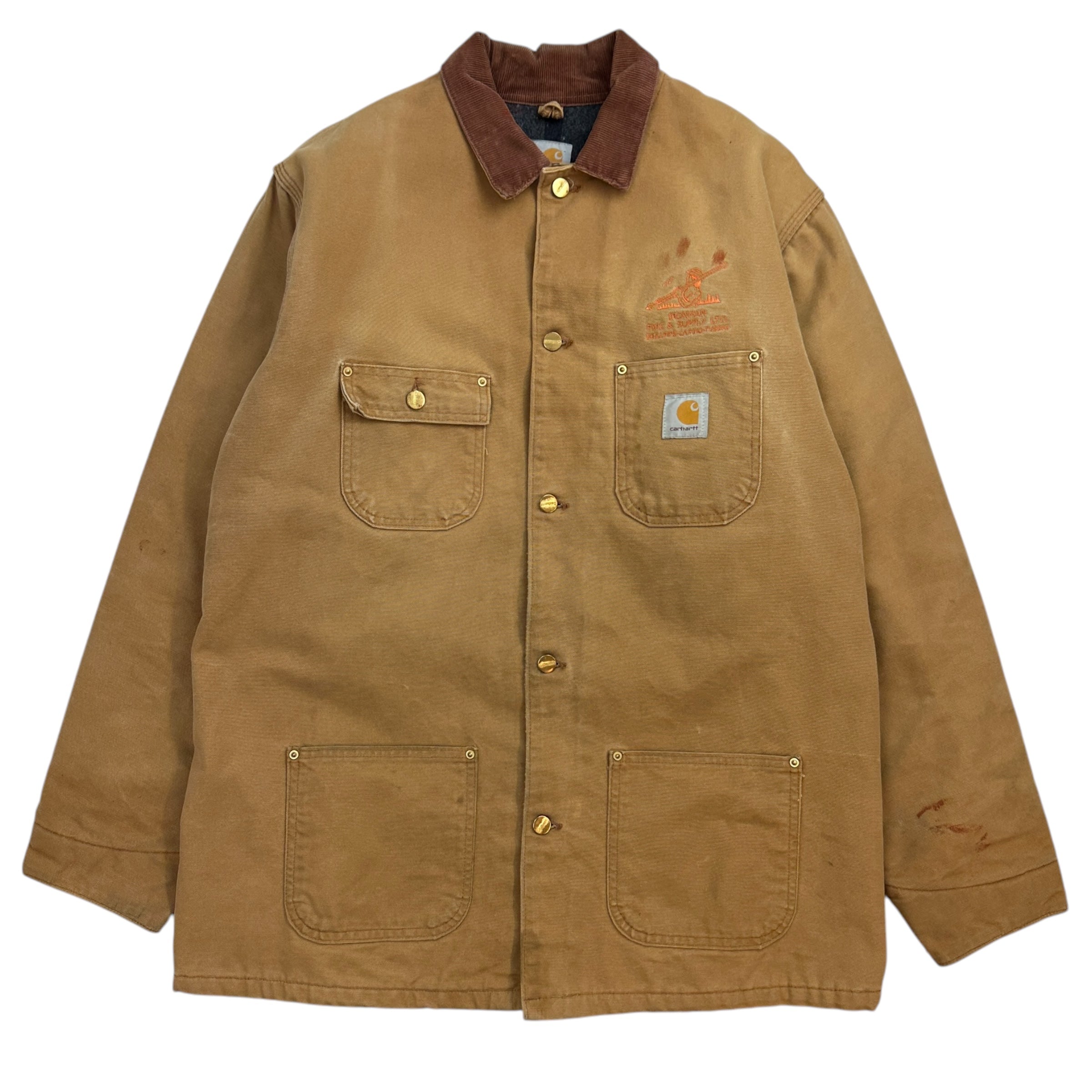 Vintage Carhartt Michigan Chore Coat Tan