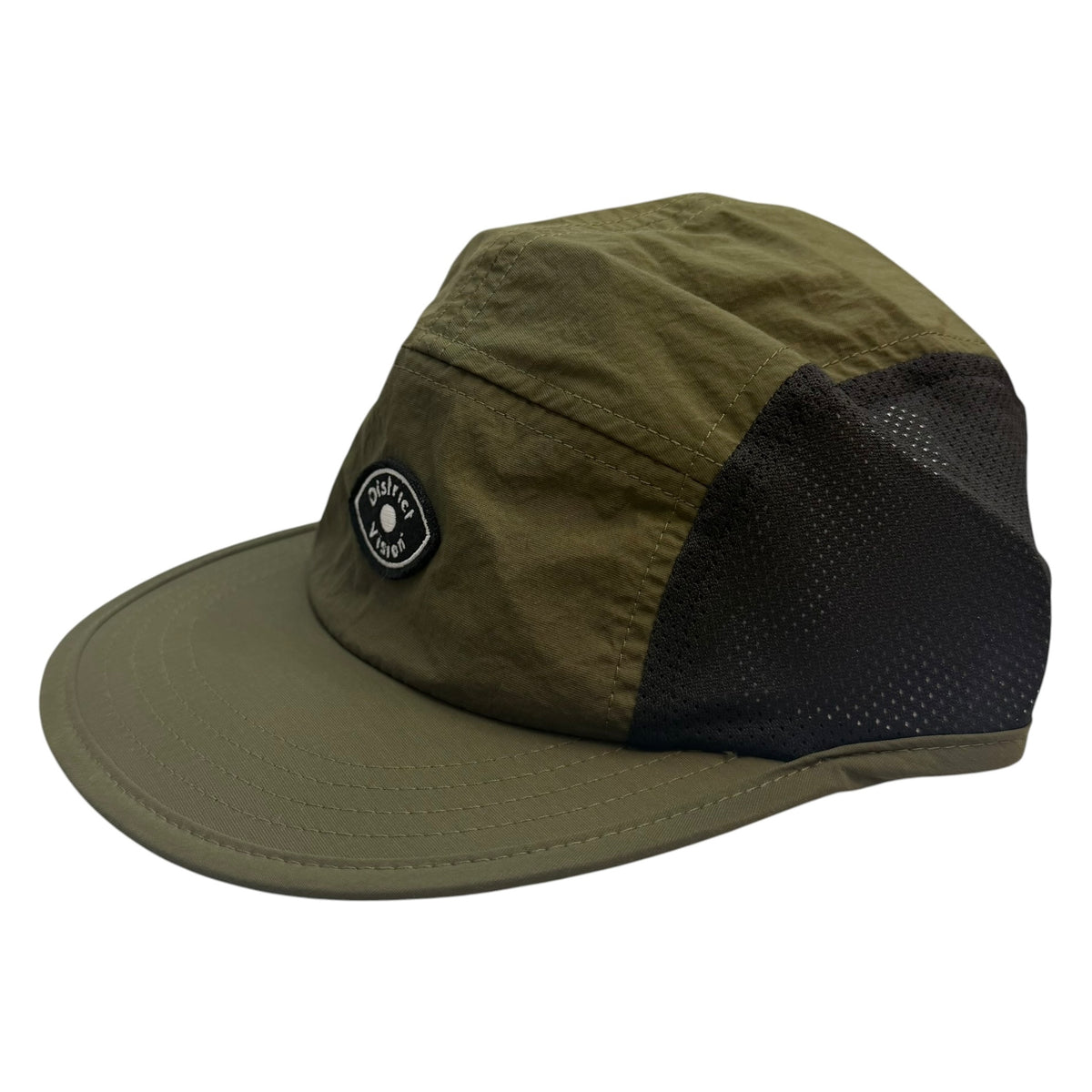 District Vision Panelled Shell Mesh Cap Green