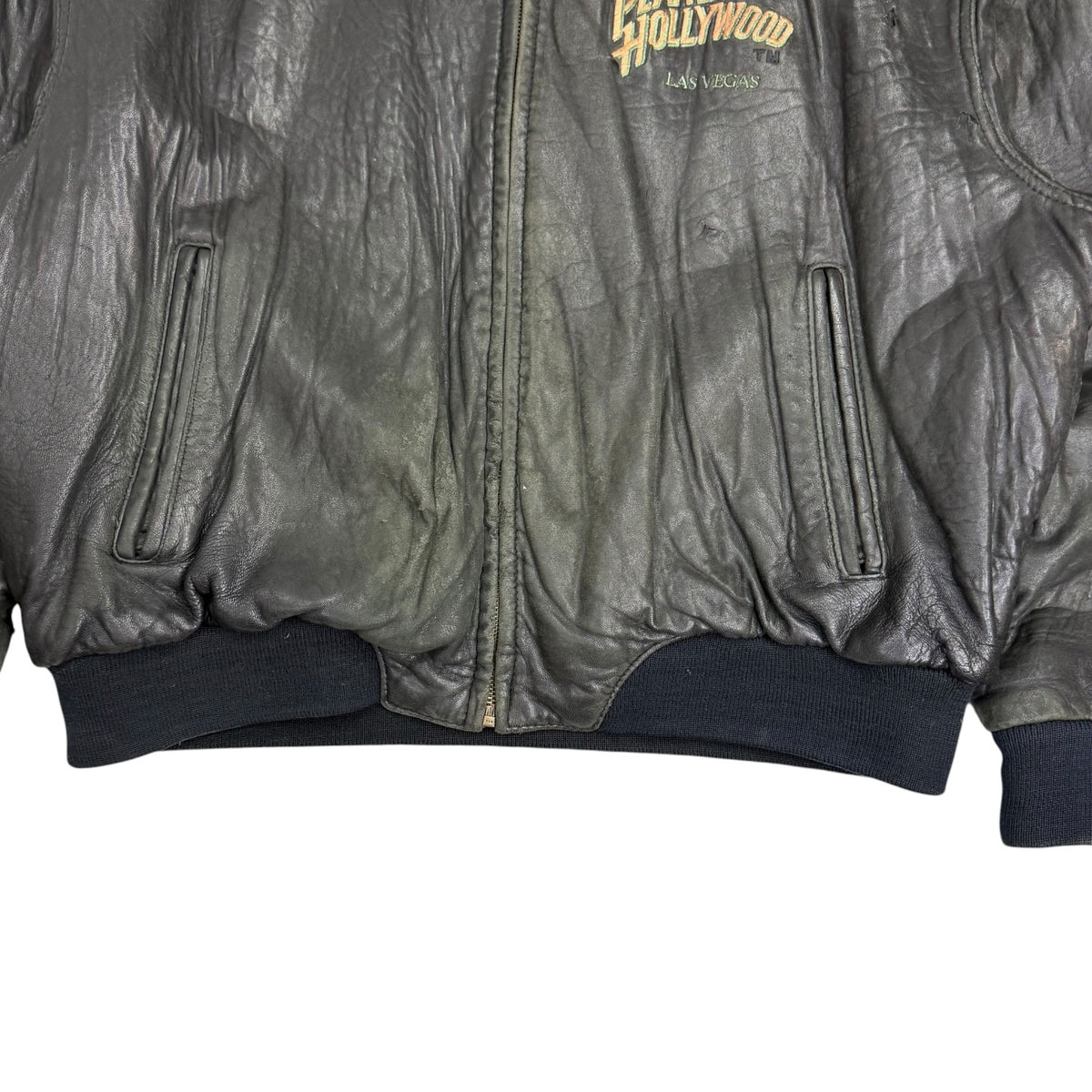 Vintage Planet Hollywood Las Vegas Leather Jacket Black