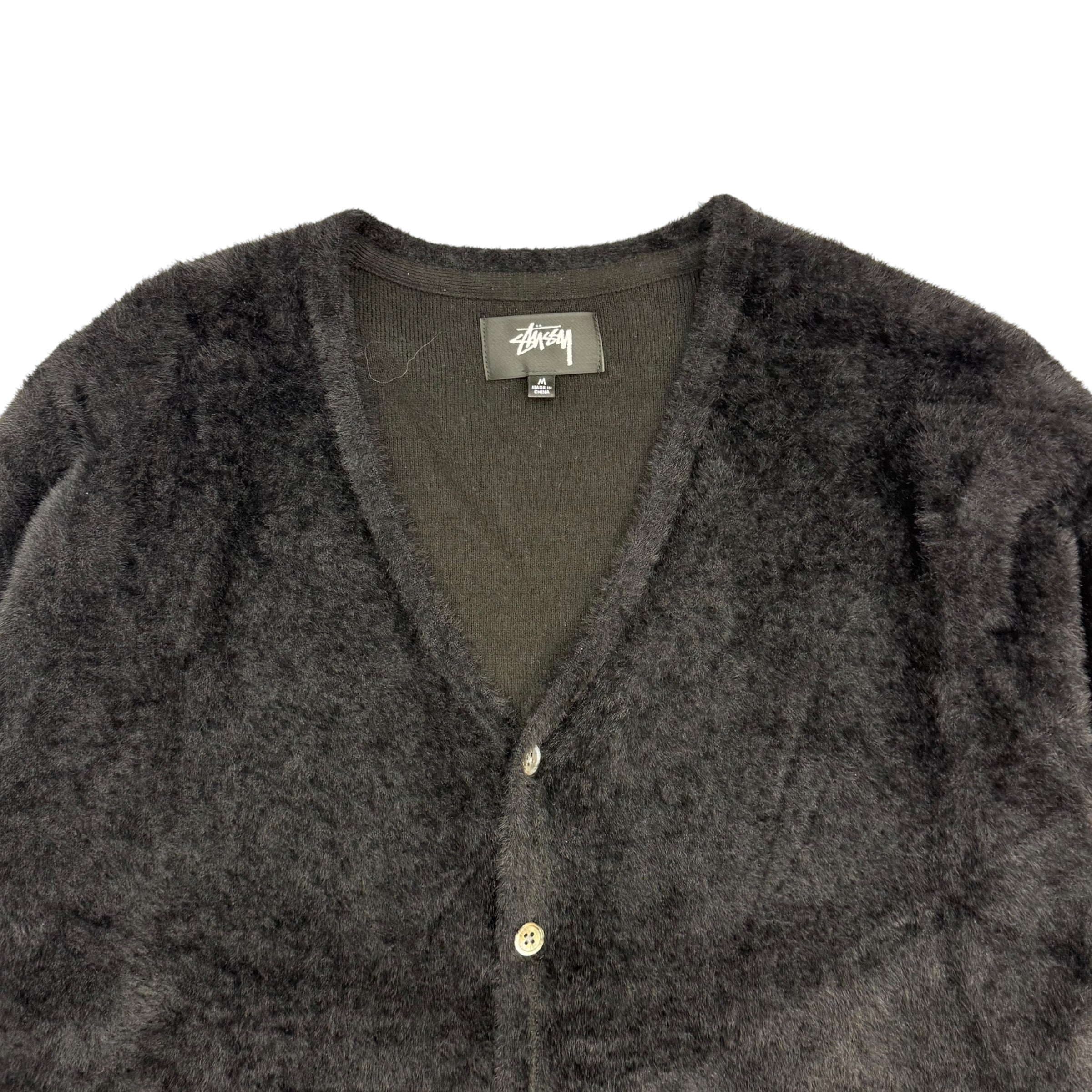 Stussy Shaggy Cardigan Black