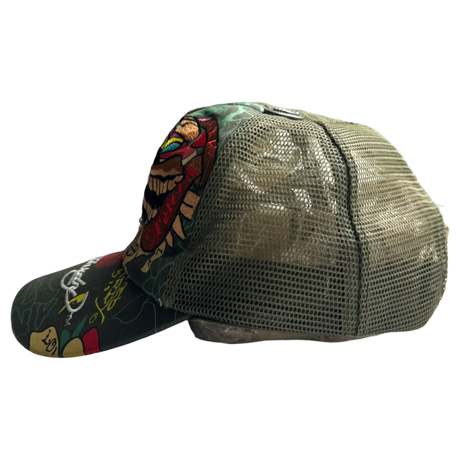 Y2K Ed Hardy Bedazzled Skull Rhinestone Hat