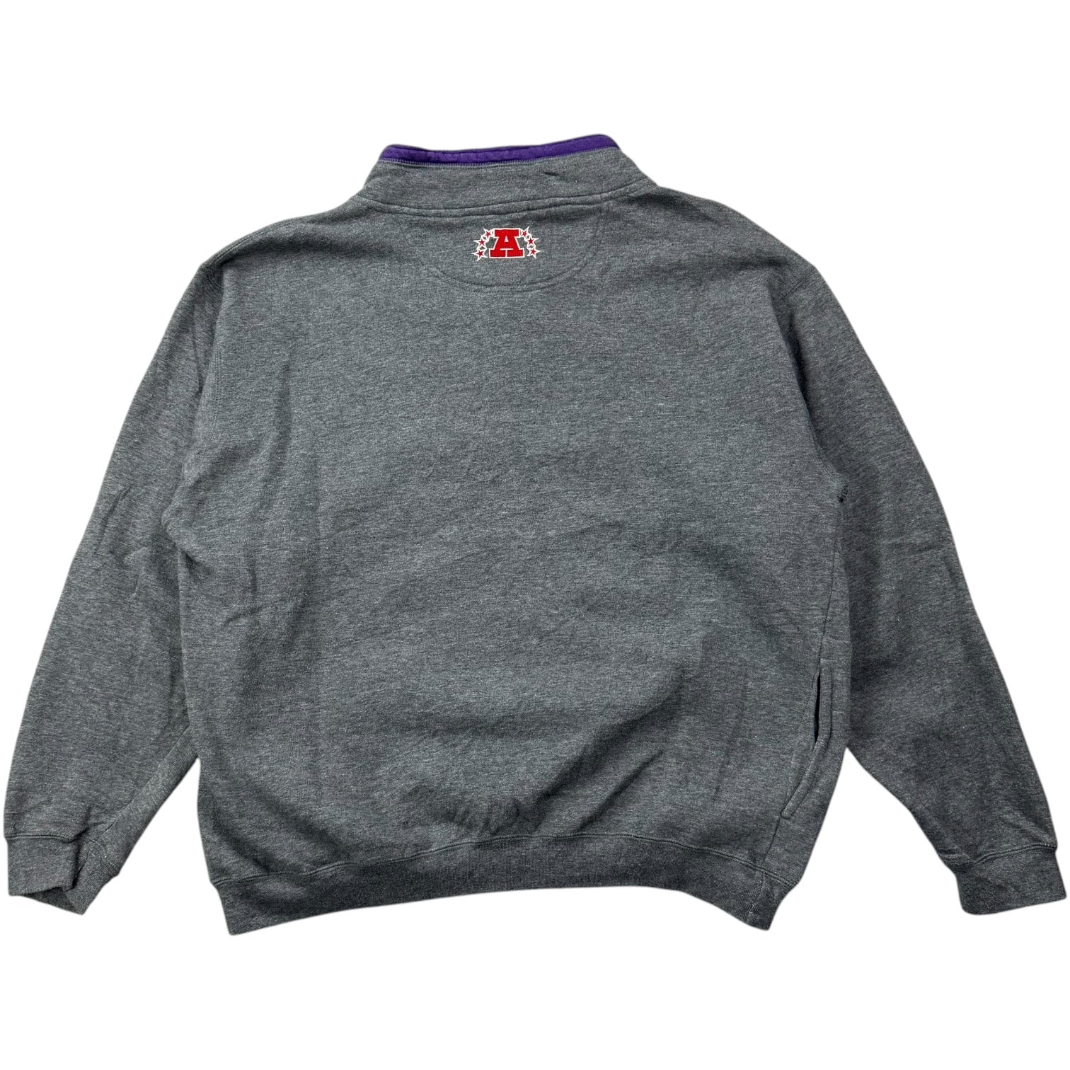 Vintage Baltimore Ravens Quarter Zip Sweater Grey/Purple