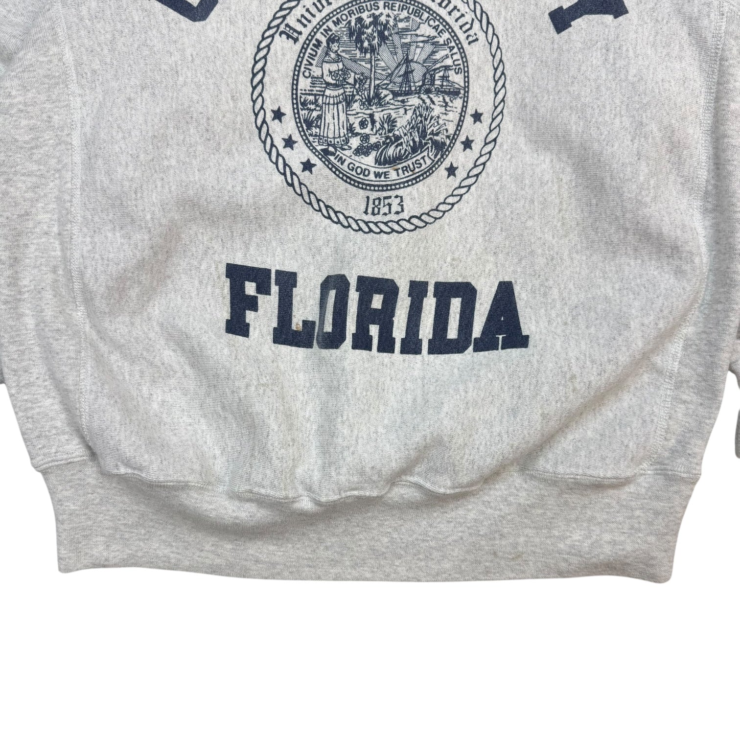 Vintage University Of Florida Crest Crewneck Grey