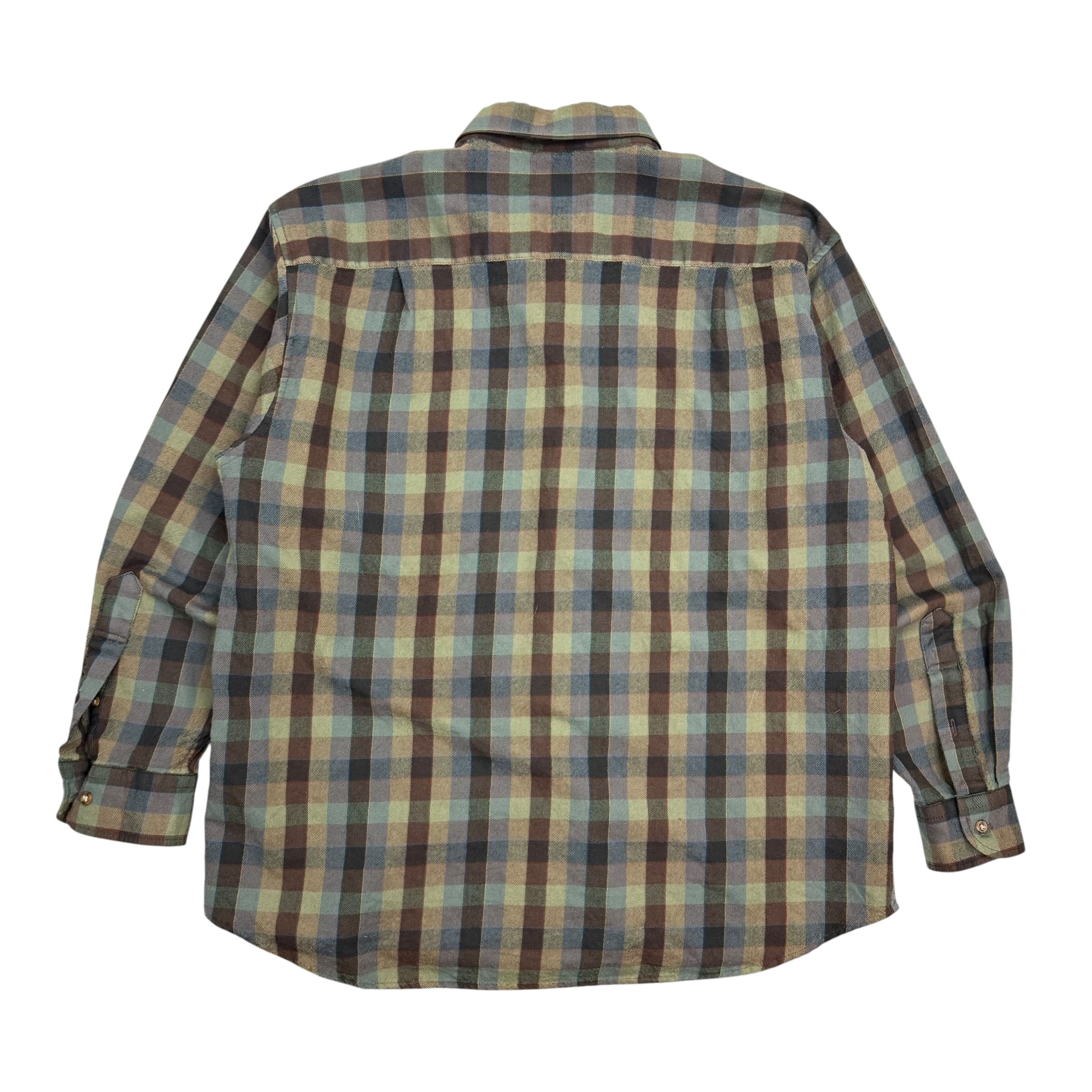 Vintage Pendleton Wool Button Up Flannel Shirt Green Plaid