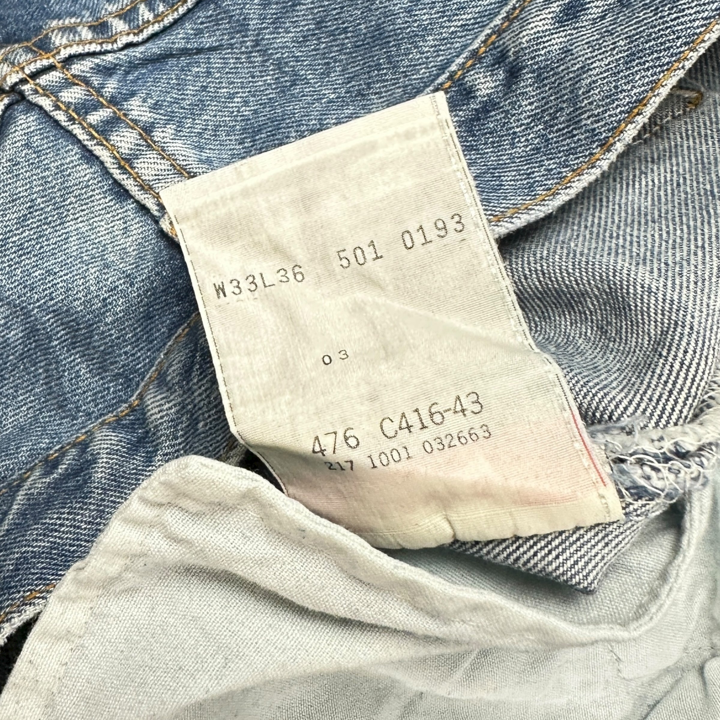 Vintage Levis 501 Indigo Denim