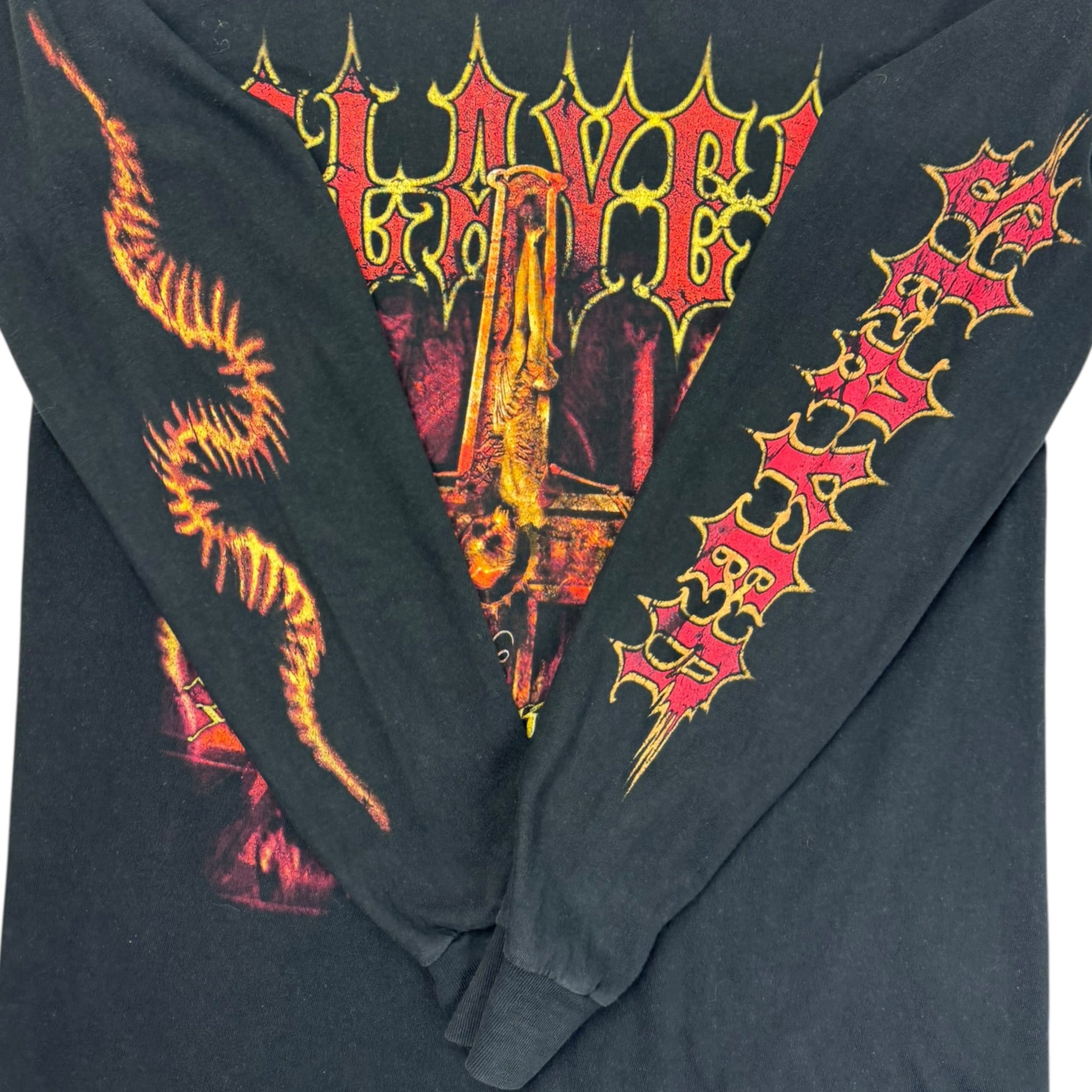 2004 Slayer Reverse Skeleton Crucifix L/S T-Shirt