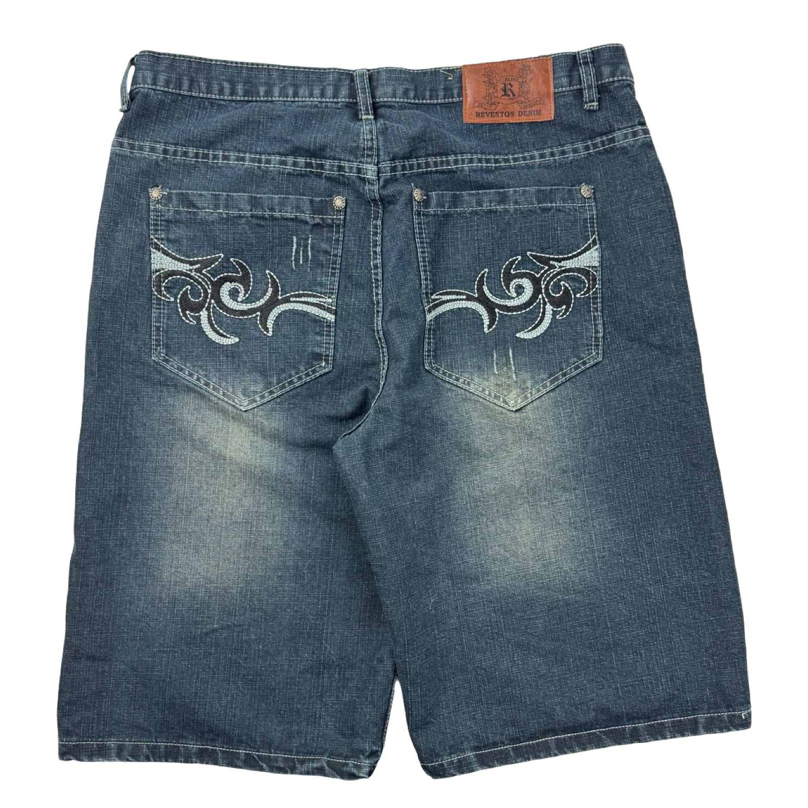 Vintage Y2K Reventon Denim Shorts Dark Wash