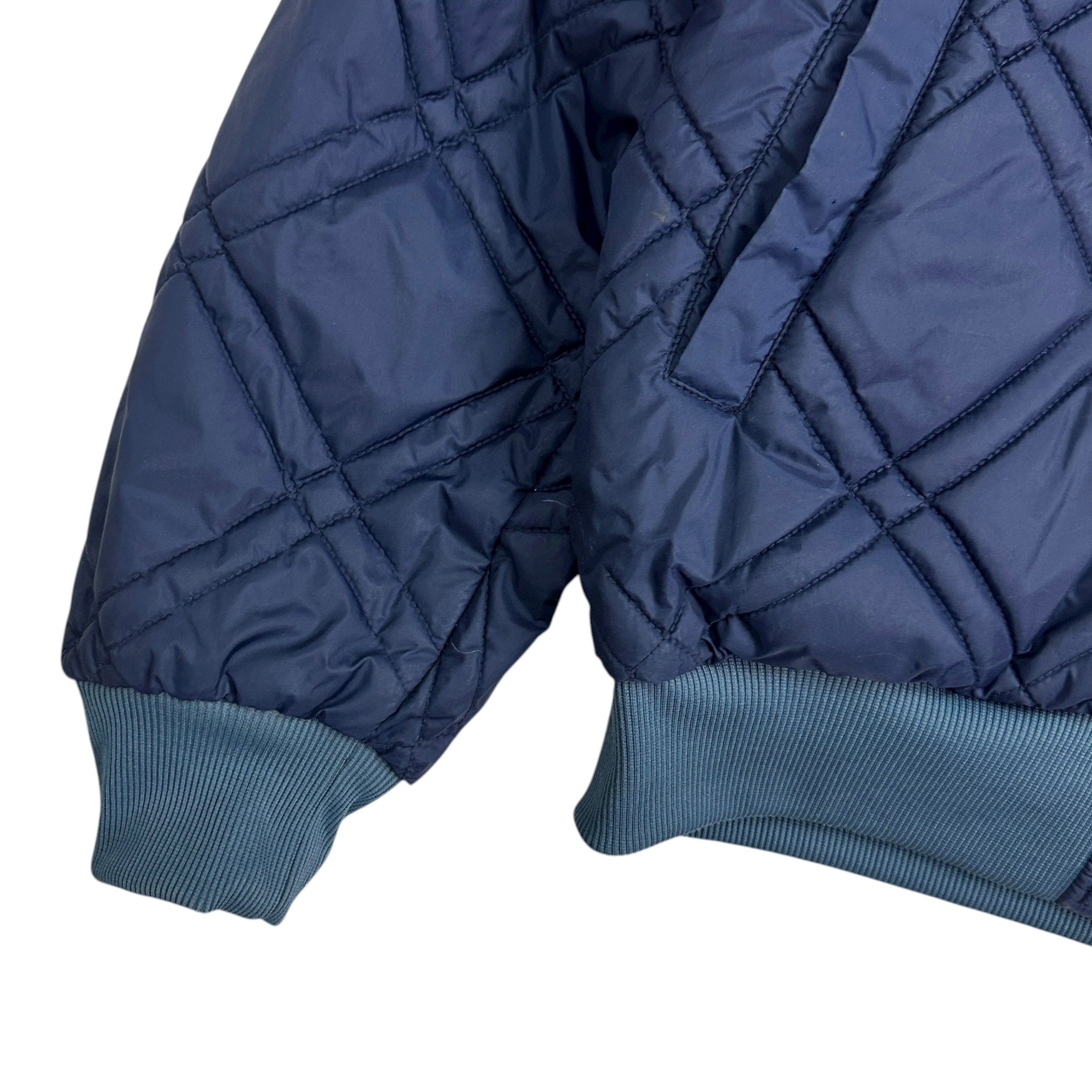 Vintage Nike Reversible Quilted Bomber Jacket Blue/Navy