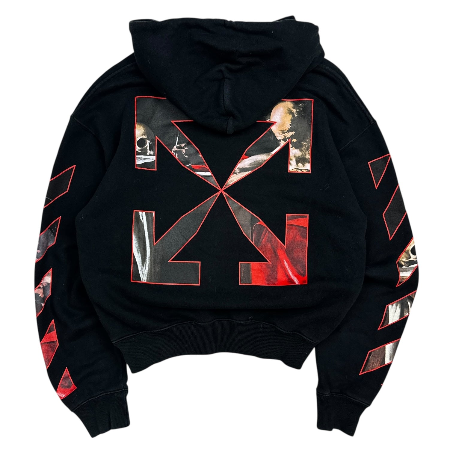 Off-White Caravaggio Diag Sleeve Hoodie Black
