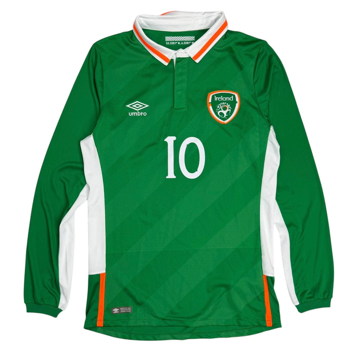 2004-06 Robbie Keane Republic Of Ireland Longsleeve Home Jersey Green