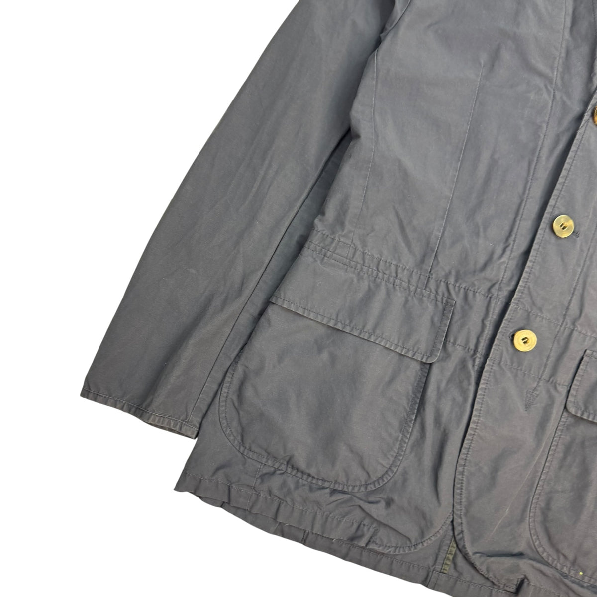 (W) Vintage Polo Ralph Lauren Nylon Hooded Blazer Navy Blue