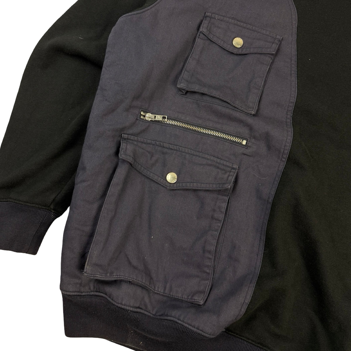 AW18 Palace Patchwork Crewneck Sweater Black/Navy