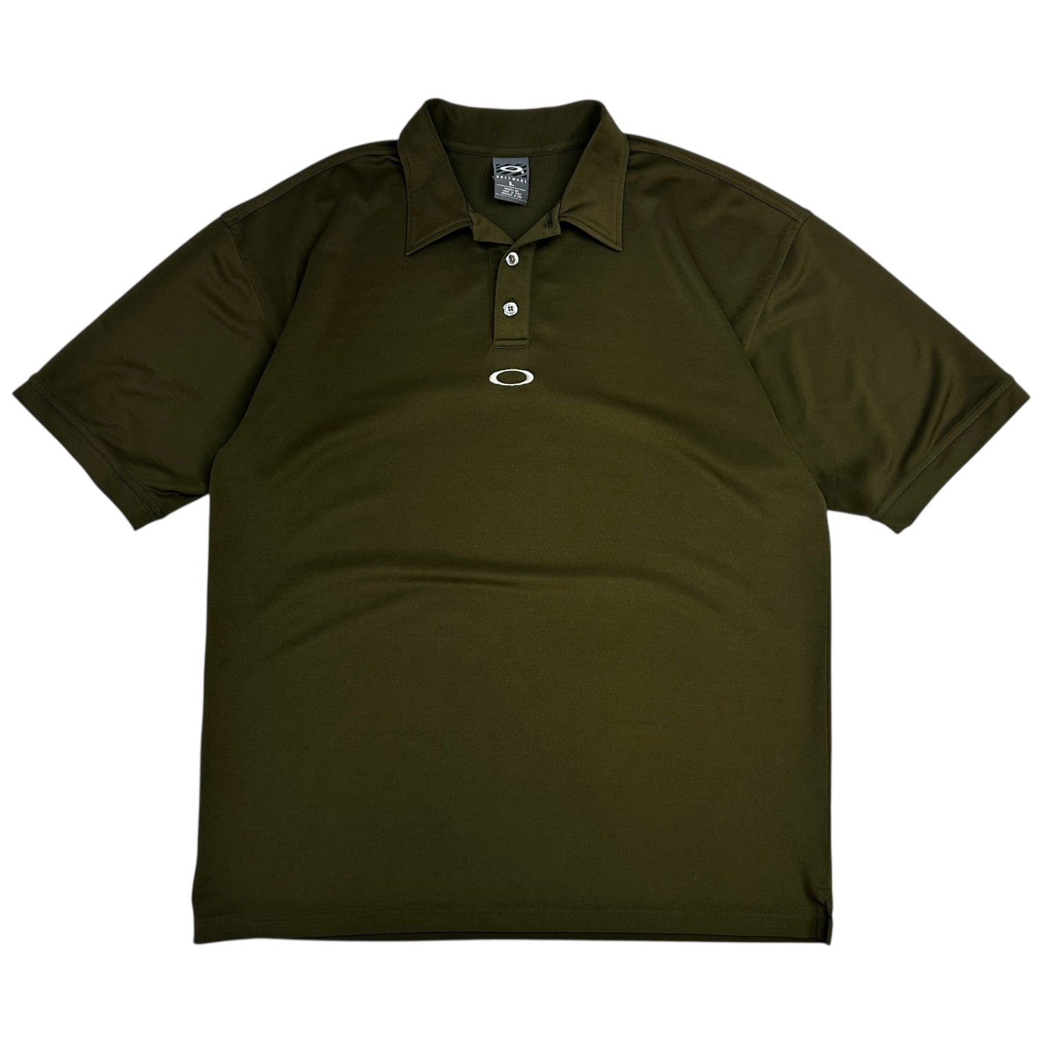 Vintage Oakley Software Polo Shirt Olive