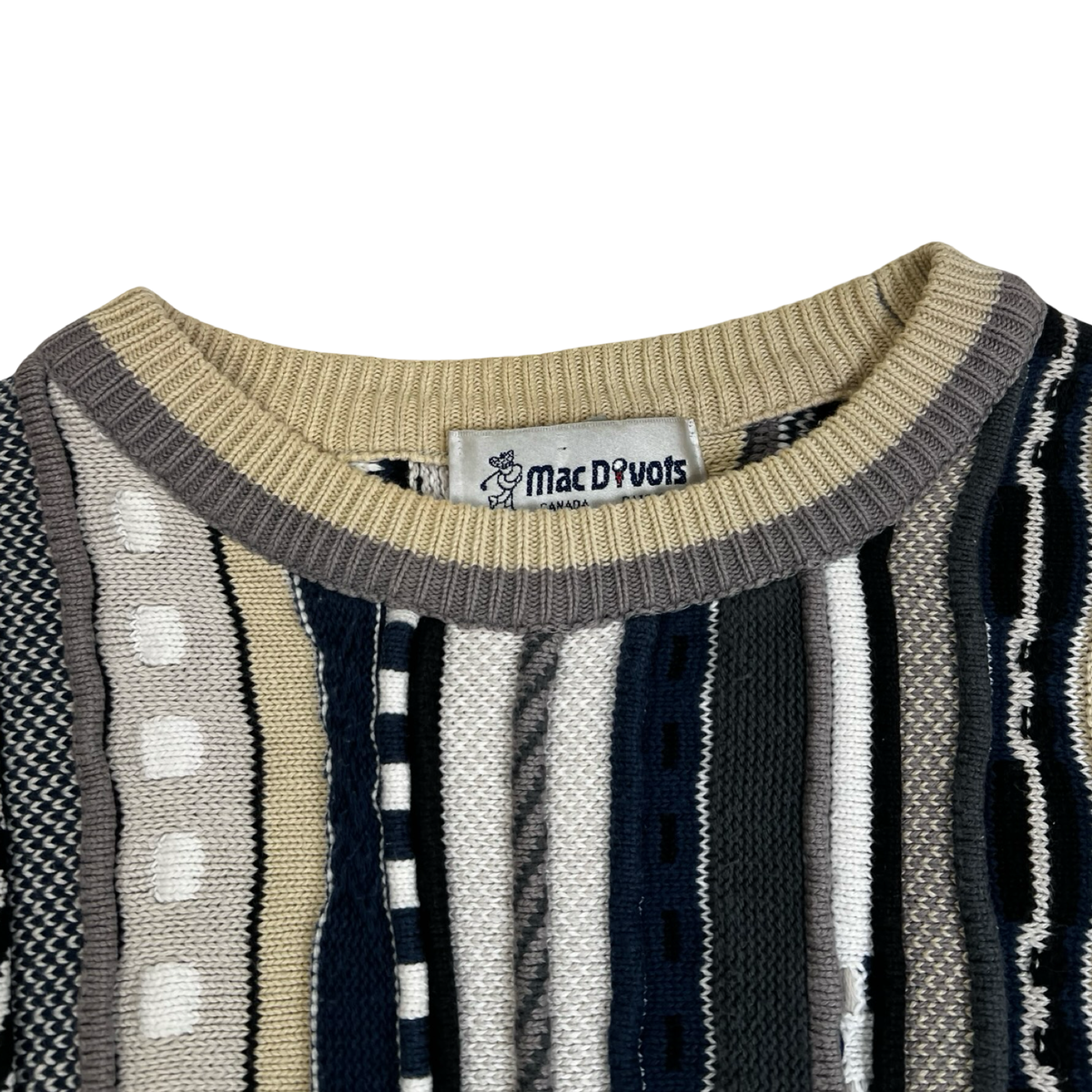 Vintage Mac Divots 3D Textured Crewneck Sweater