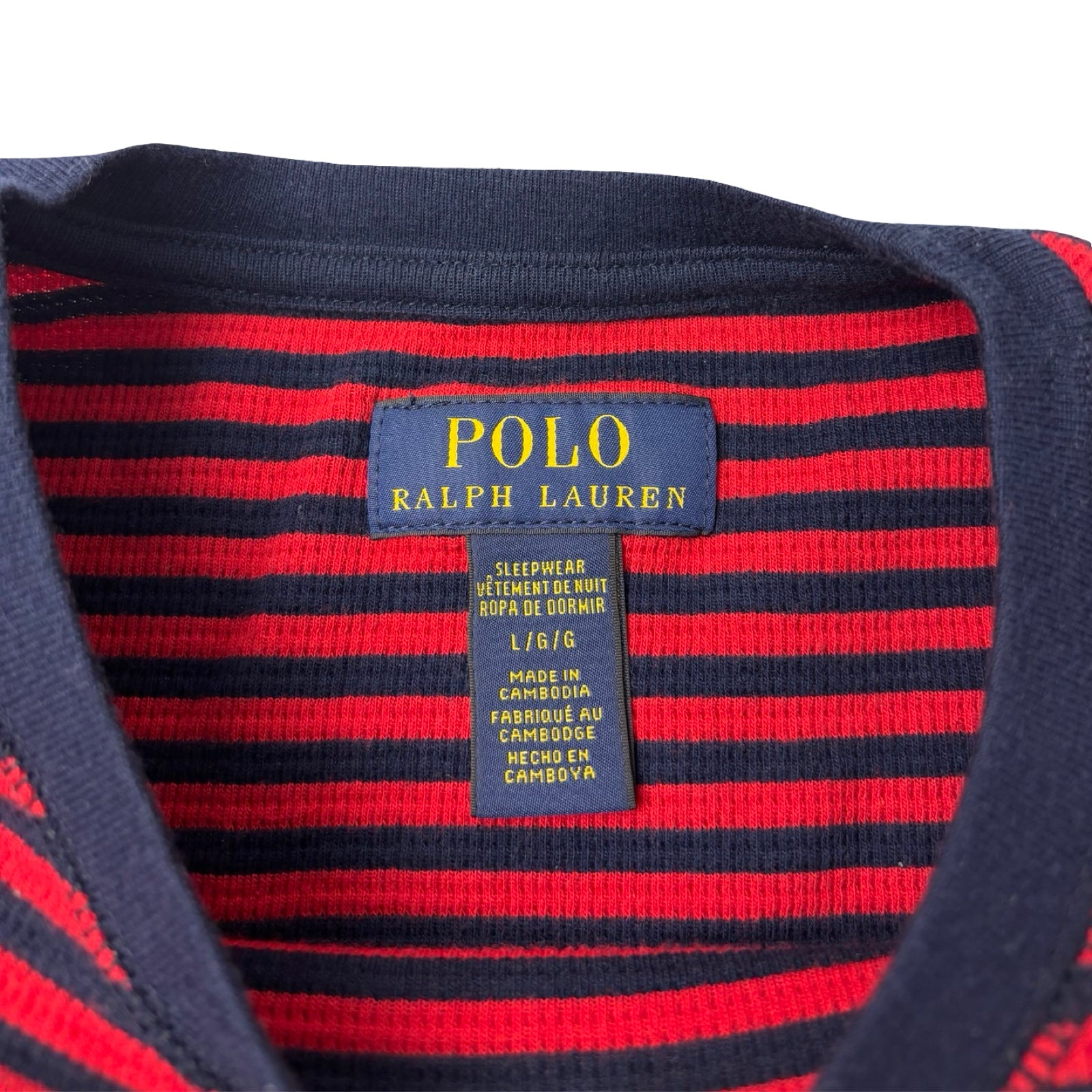 Polo Ralph Lauren Polo Bear Striped L/S Red