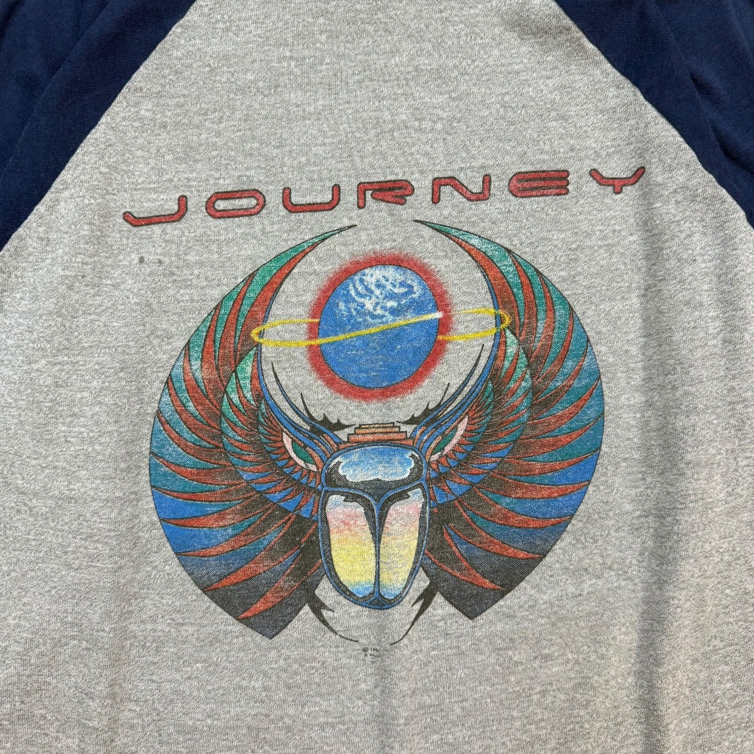 1981 Journey Escape Tour Raglan Tee Grey/Blue