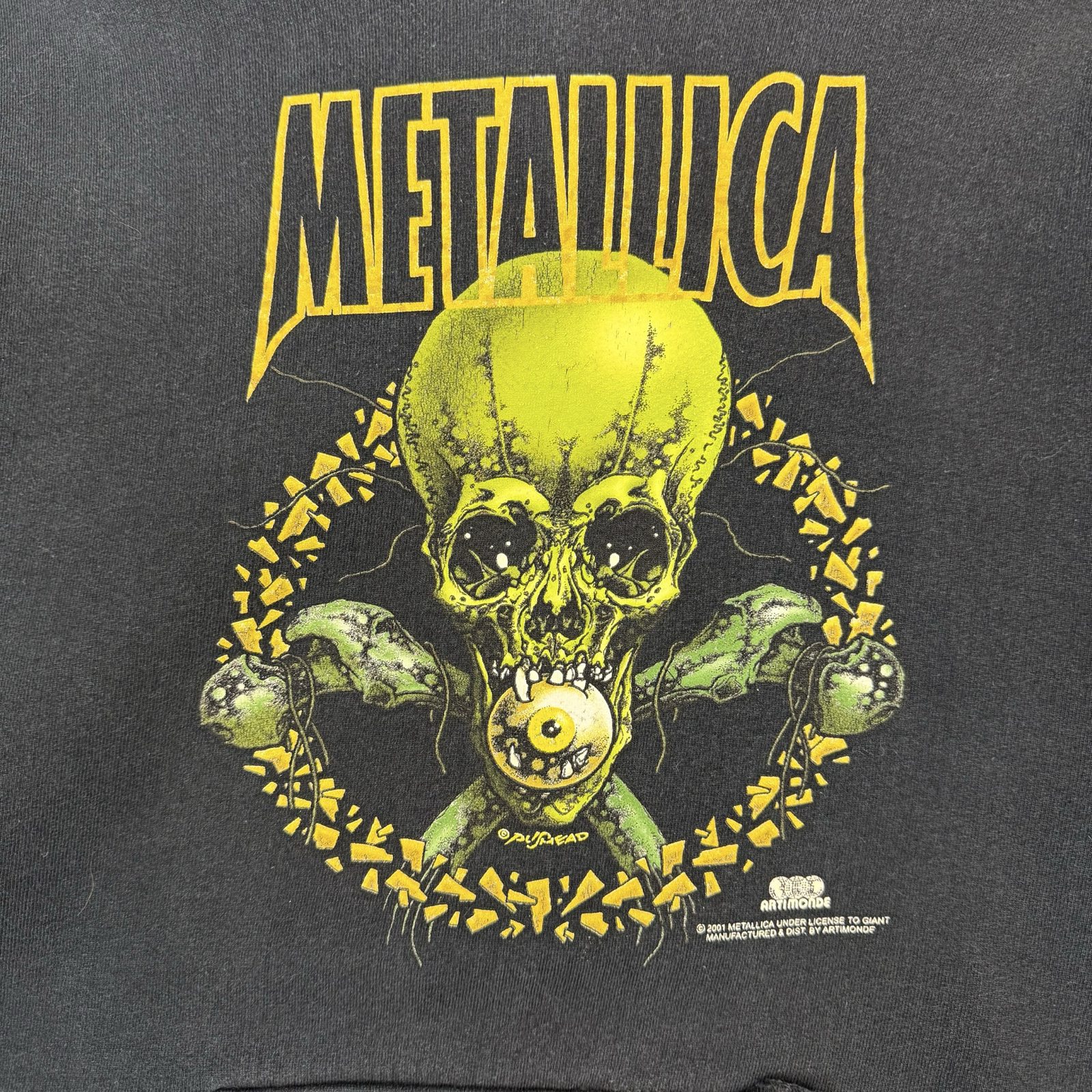 2001 Metallica Pushead No Leaf Clover Hoodie Black