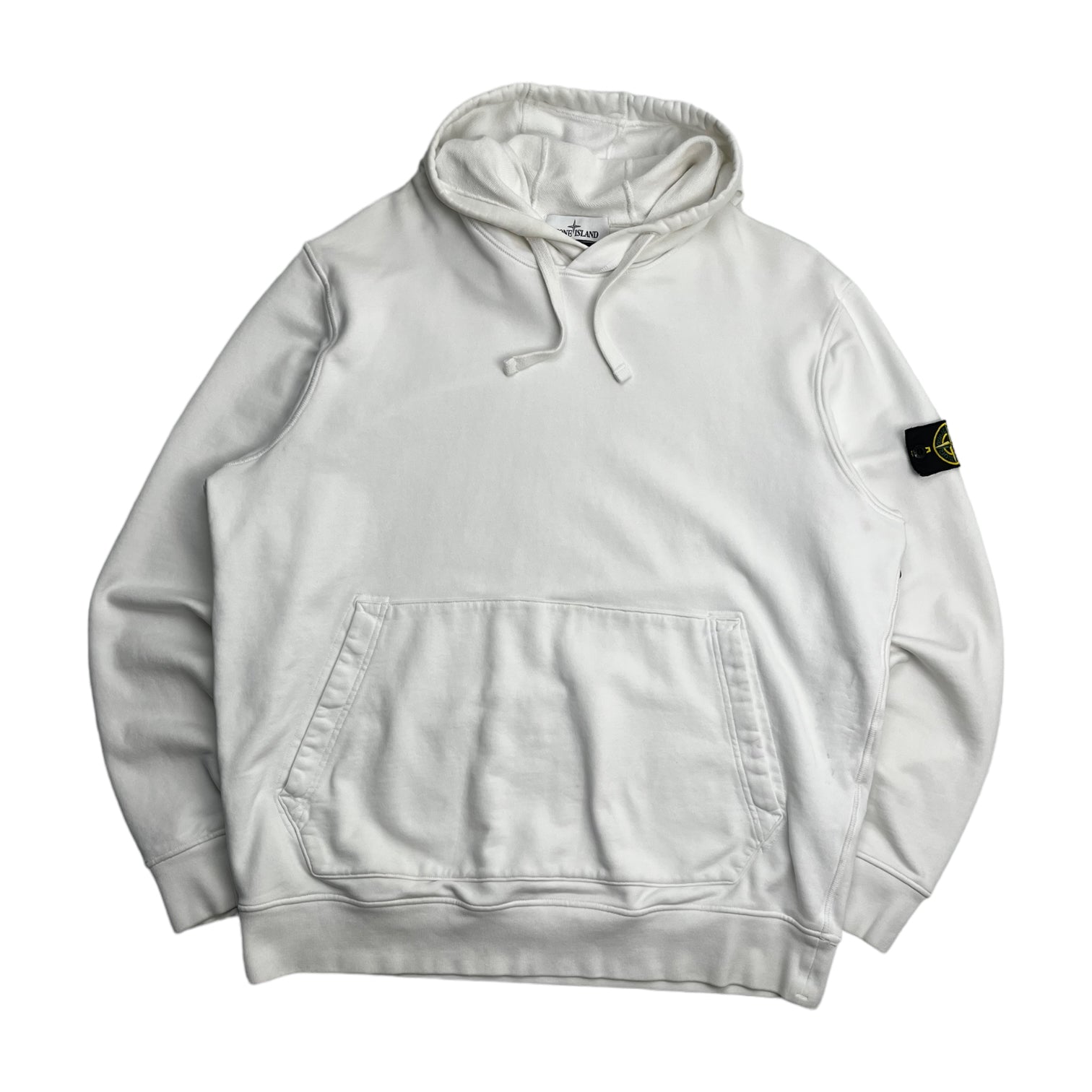 Stone Island Logo-Appliquéd Garment-Dyed Cotton-Jersey Hoodie