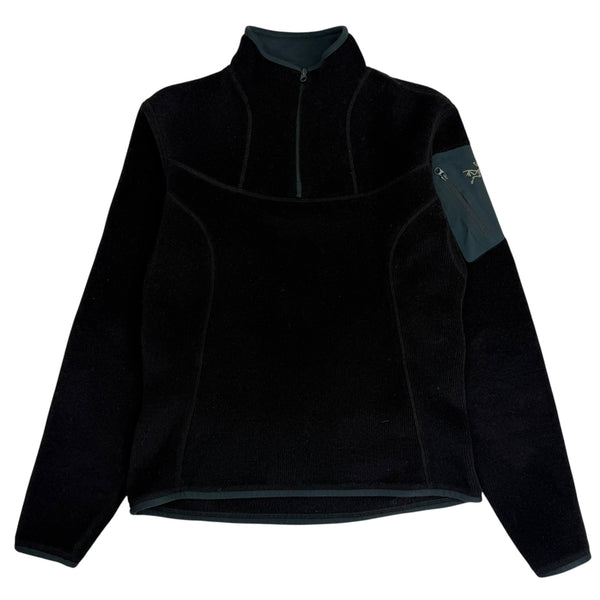 (W) Arcteryx Polartec Quarter Zip Fleece Pullover Black