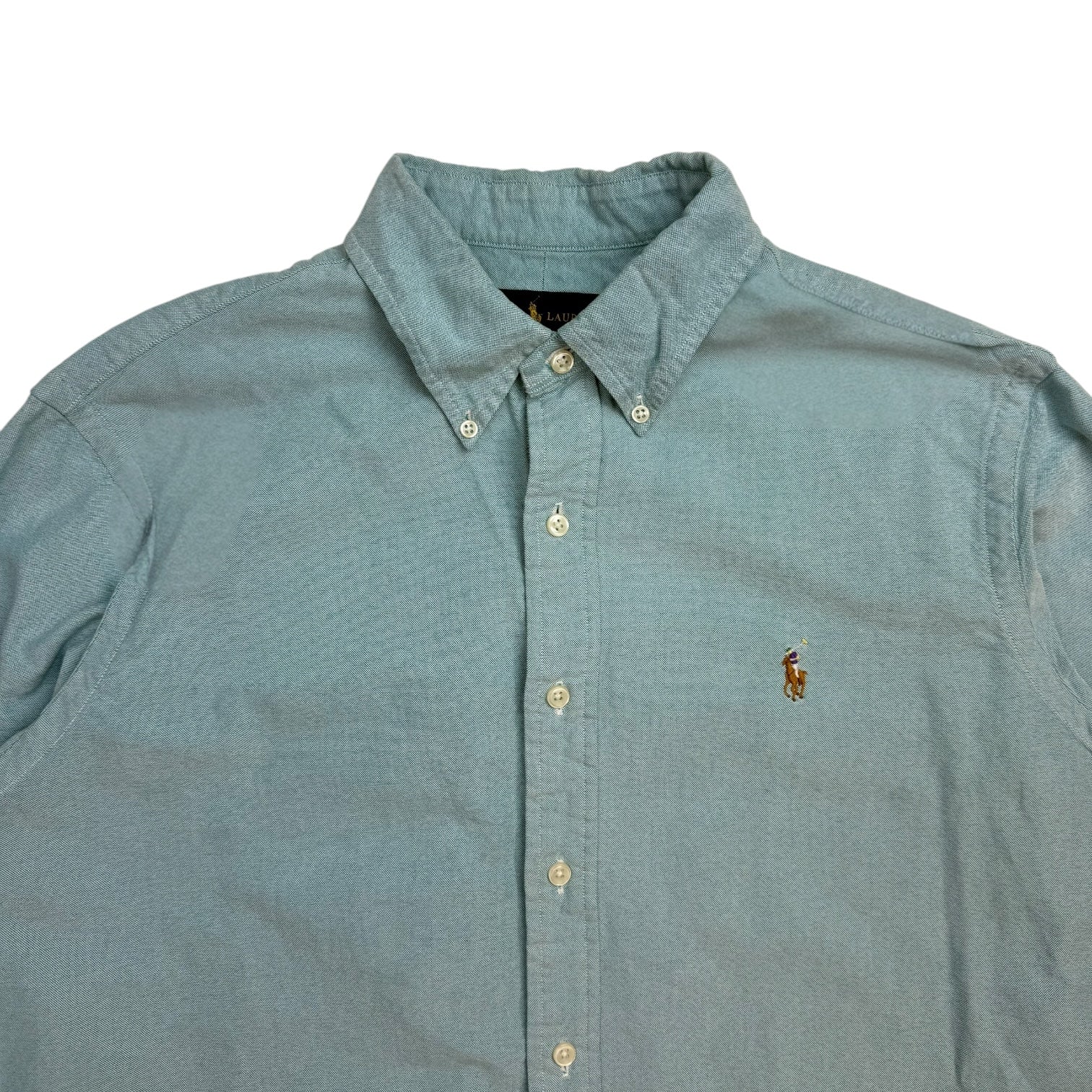 Vintage Ralph Lauren Polo Button Up Shirt Light Blue