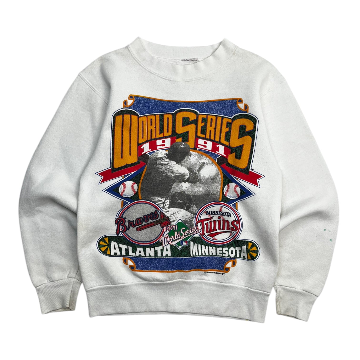 1991 Braves v.s. Twins World Series Crew Neck