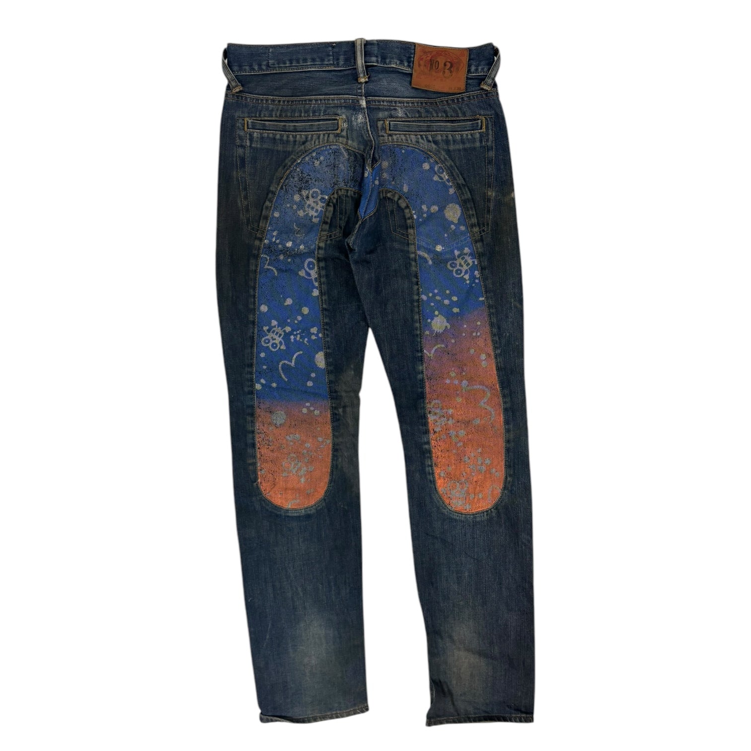 Vintage Y2K Evisu Gradient Diacock Denim Pant Dark Wash