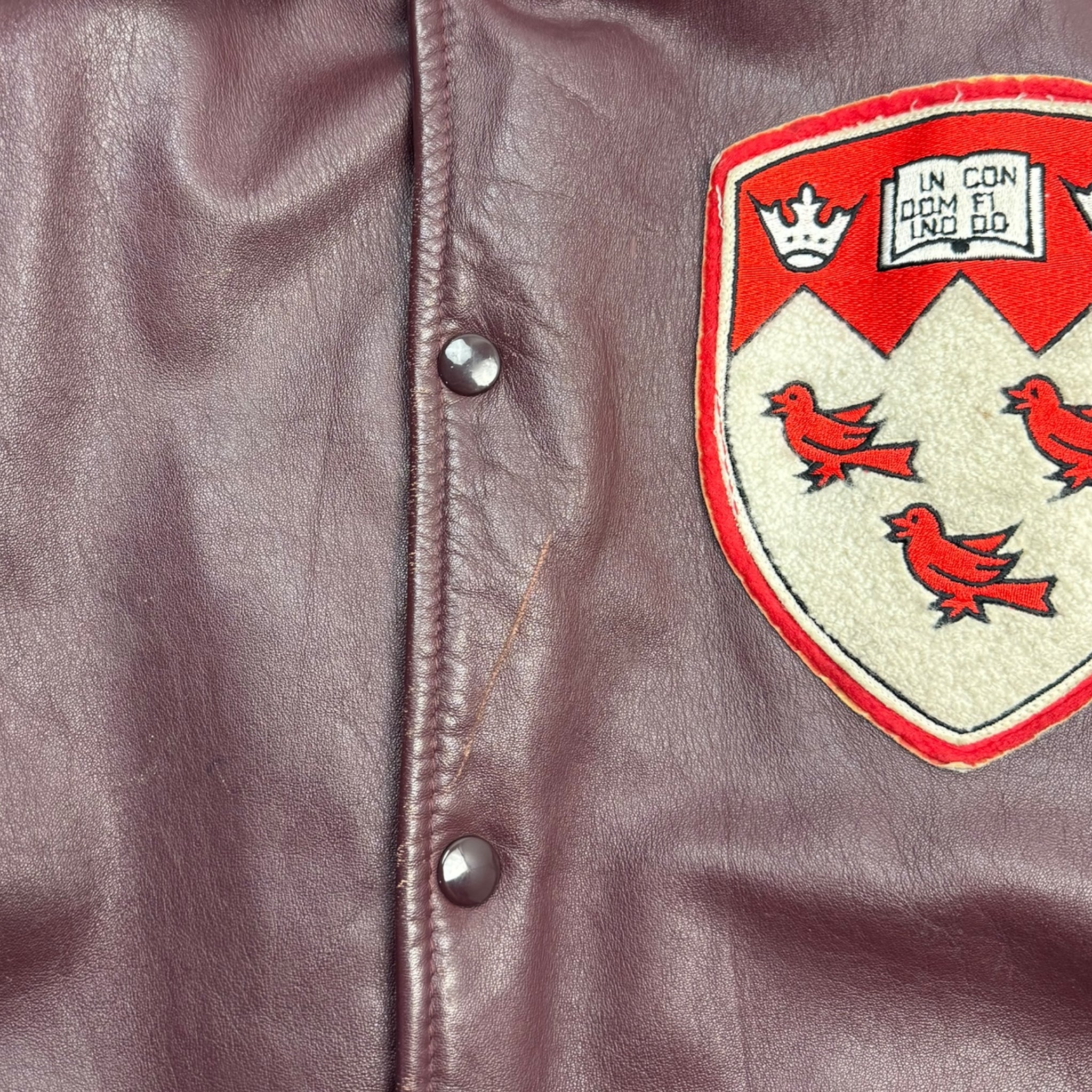 Vintage McGill University Faux Leather Jacket